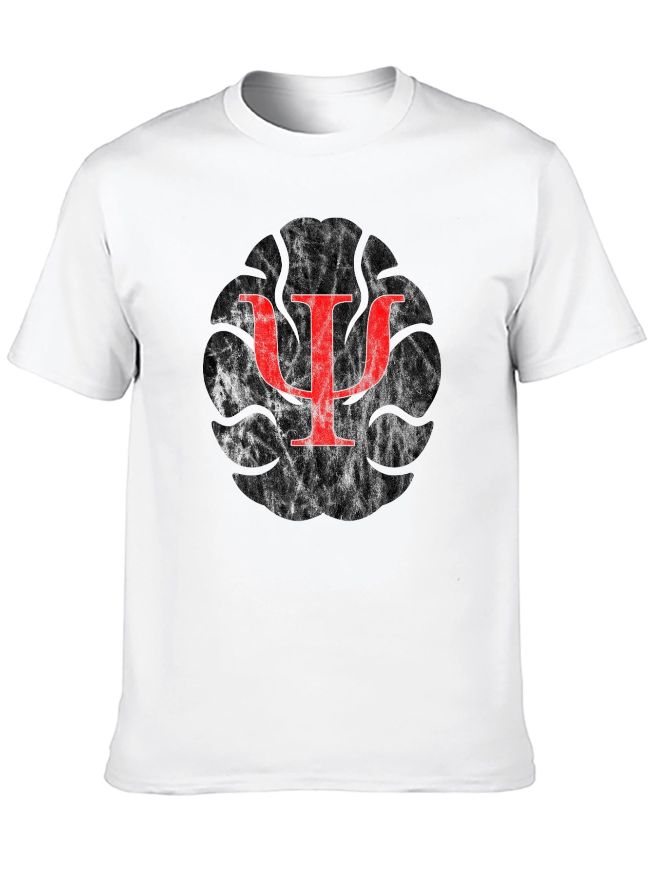 Red Psychology Symbol Graphic Tee - Unisex Black T-Shirt