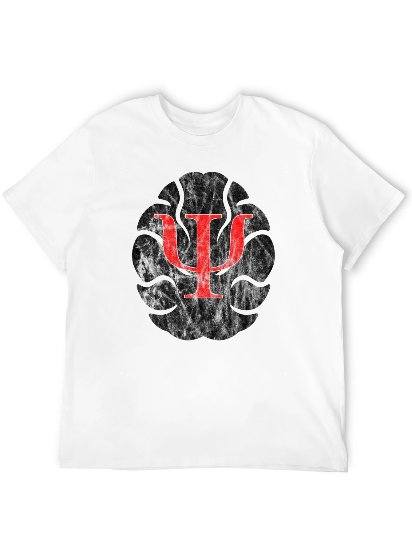 Red Psychology Symbol Graphic Tee - Unisex Black T-Shirt