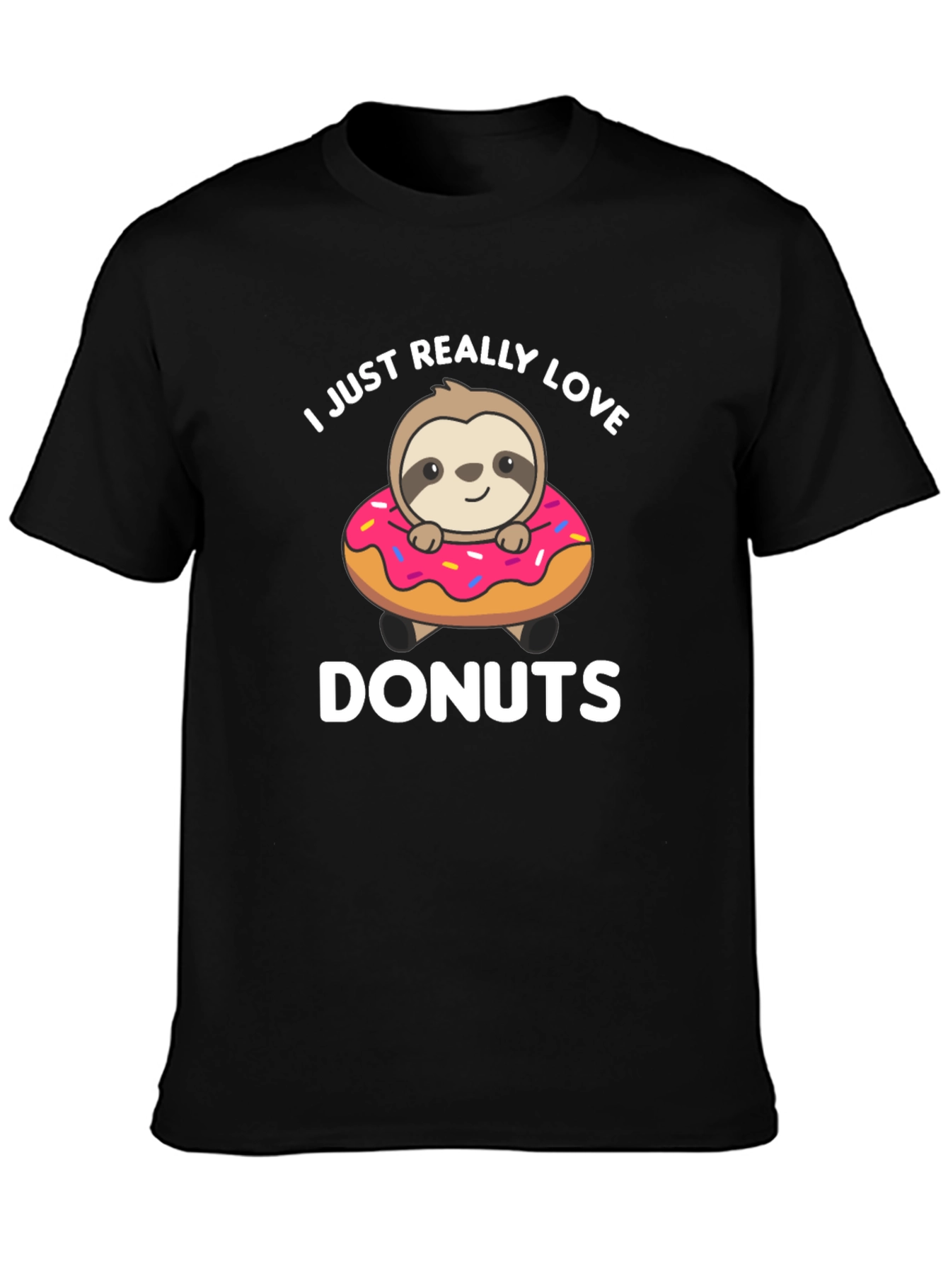 Sloth Donut Lover T-Shirt - Cute Graphic Tee