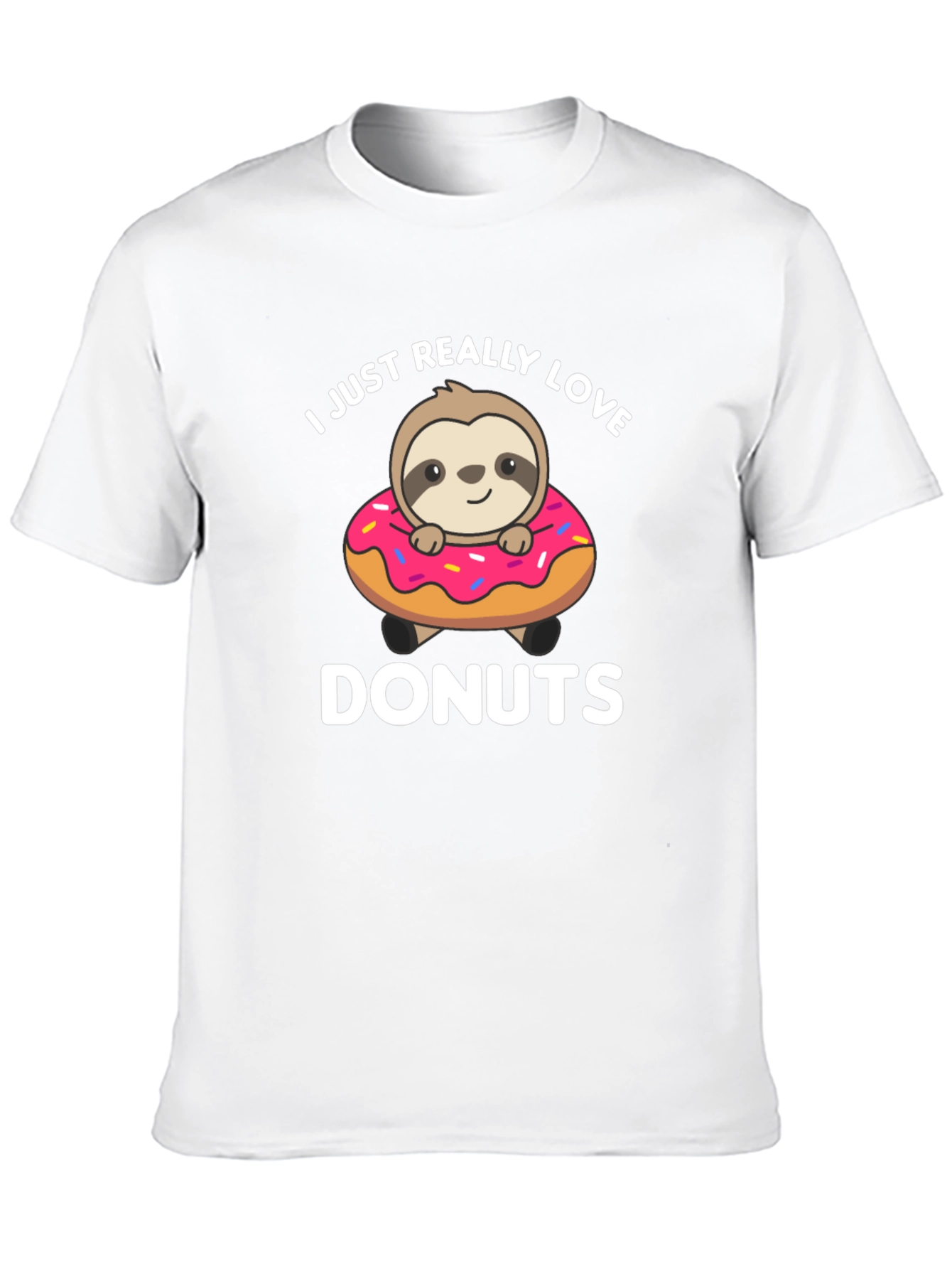 Sloth Donut Lover T-Shirt - Cute Graphic Tee