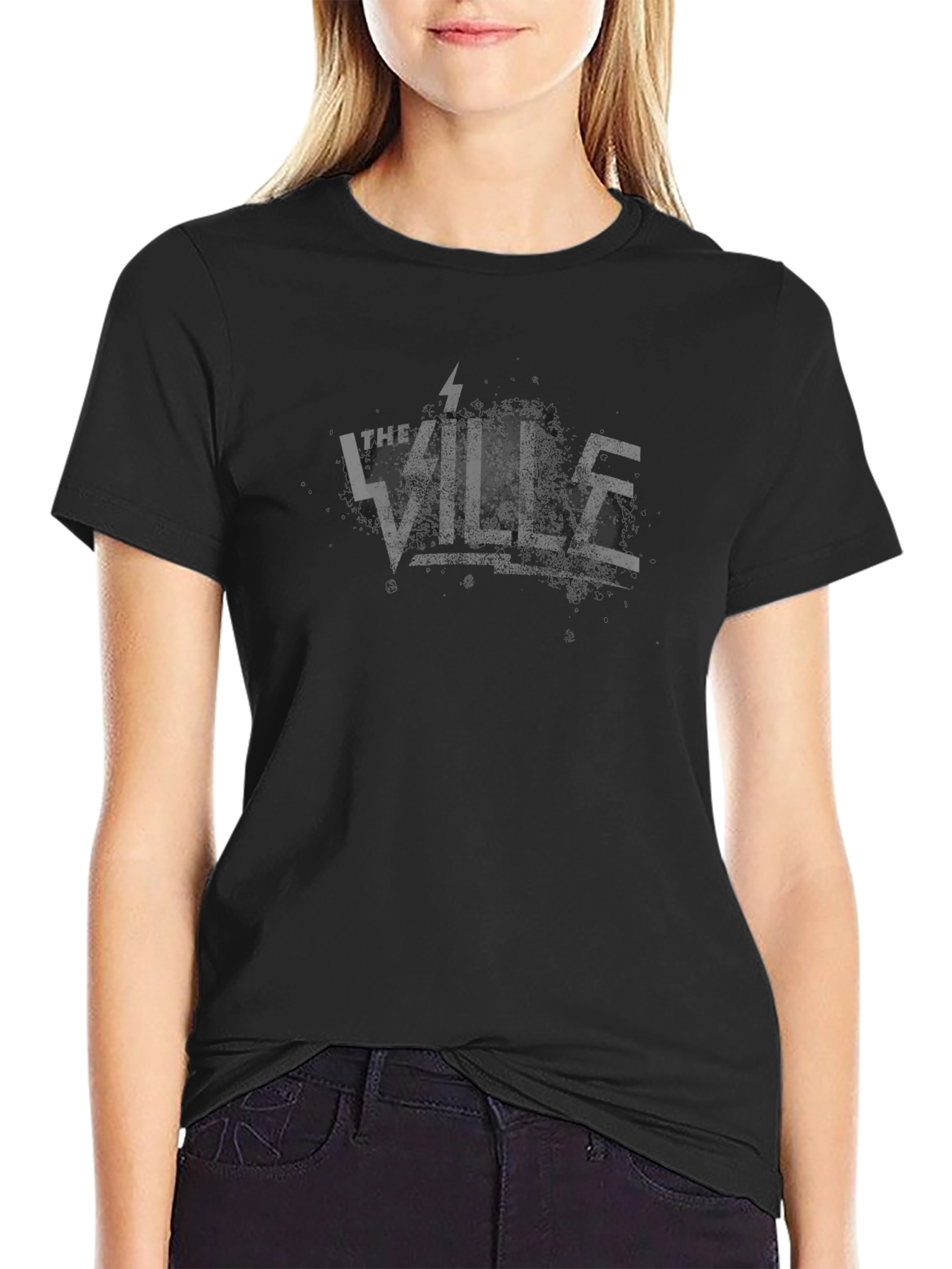 The Ville Graphic Tee - Black Cotton T-Shirt