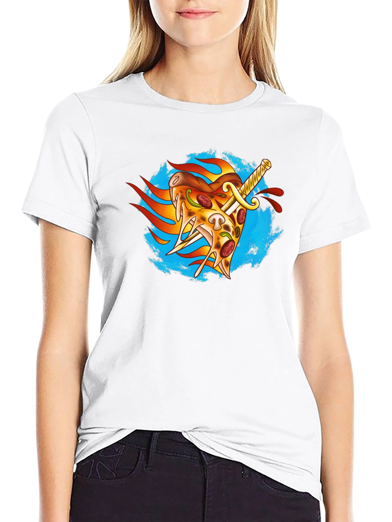 Pizza Sword T-Shirt - Foodie Apparel