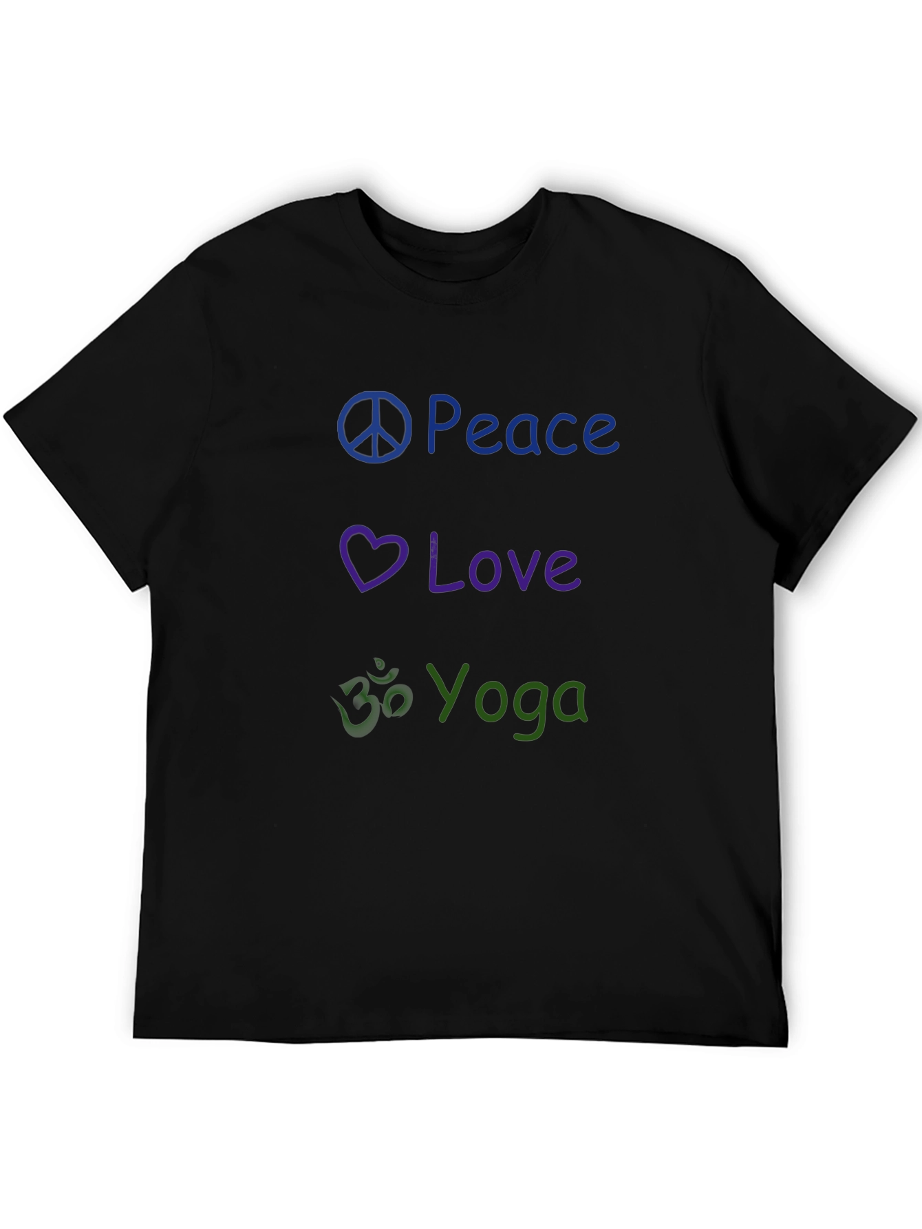 Peace Love Yoga Graphic T-Shirt - Casual Style
