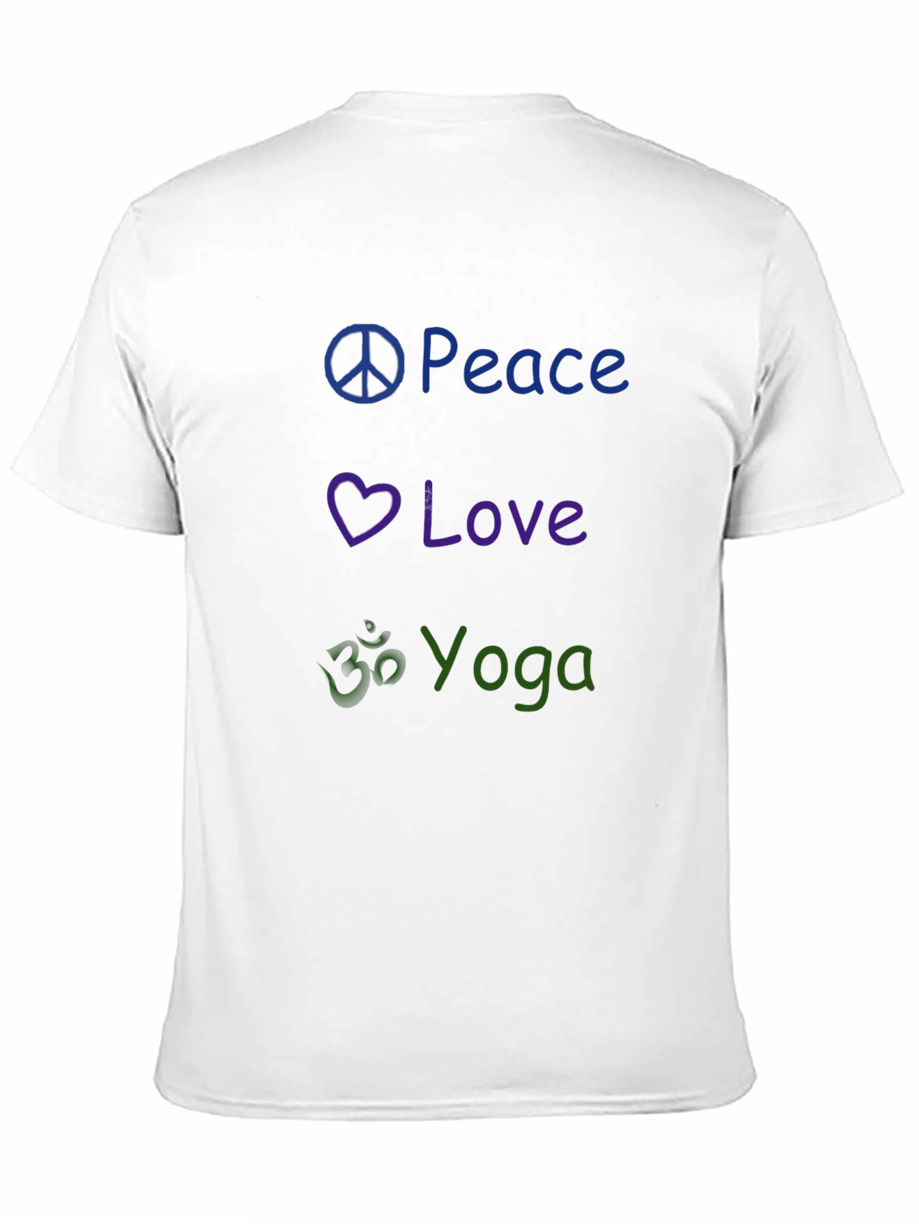 Peace Love Yoga Graphic T-Shirt - Casual Style