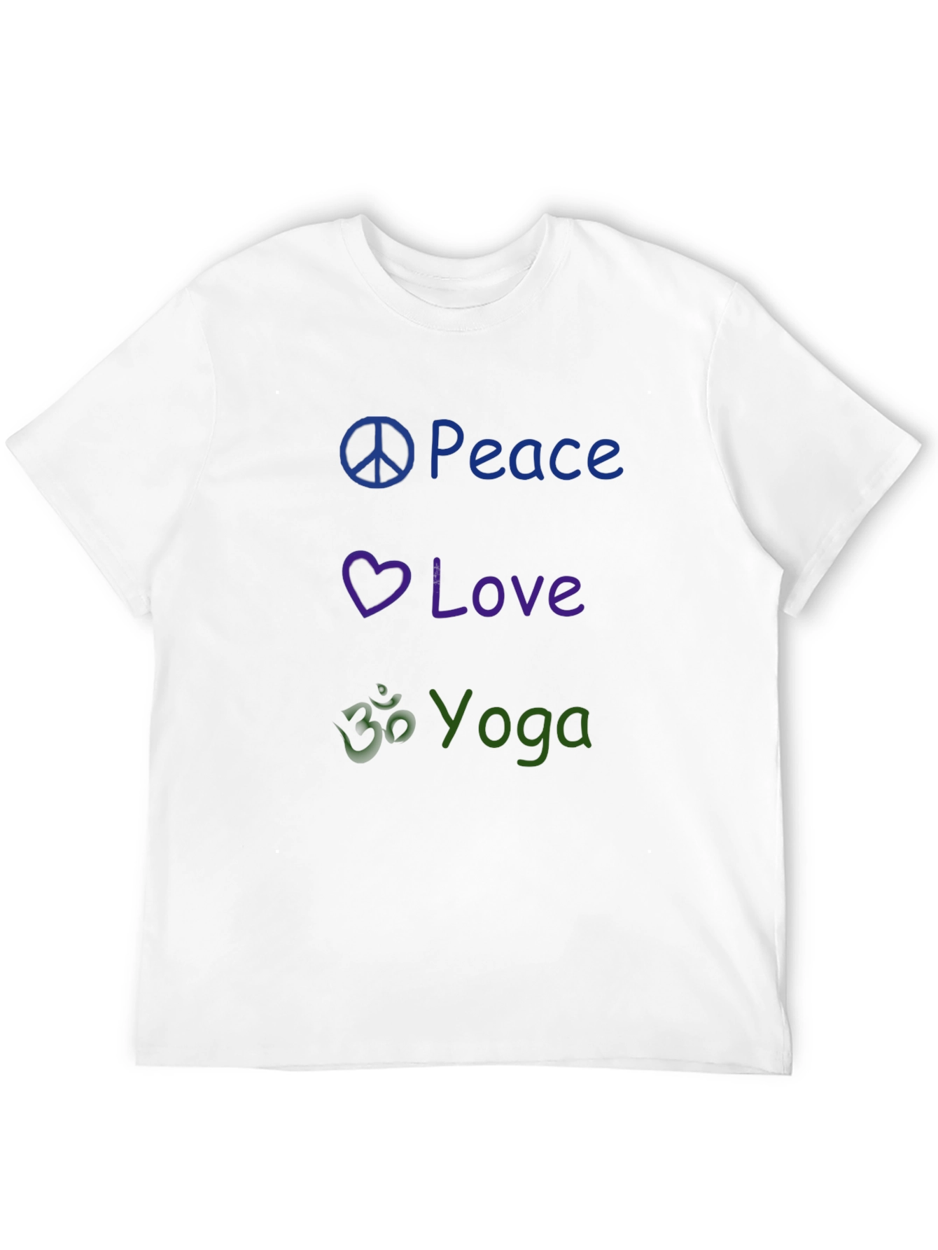 Peace Love Yoga Graphic T-Shirt - Casual Style