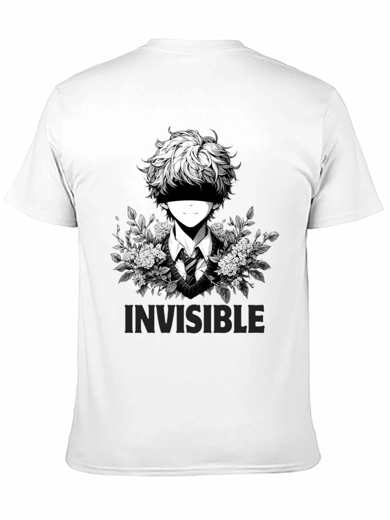 Invisible Anime T-Shirt - Black Graphic Tee