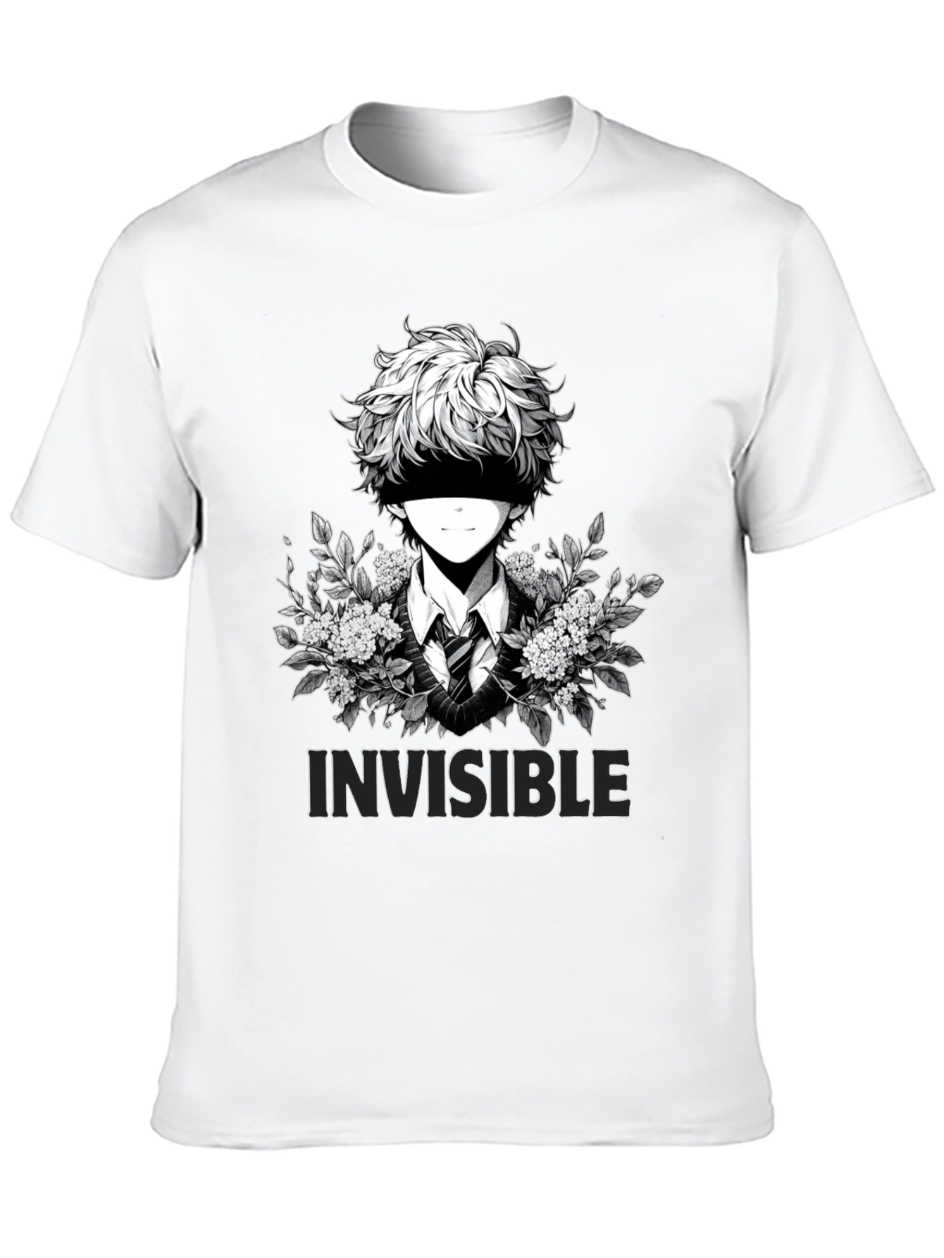 Invisible Anime T-Shirt - Black Graphic Tee