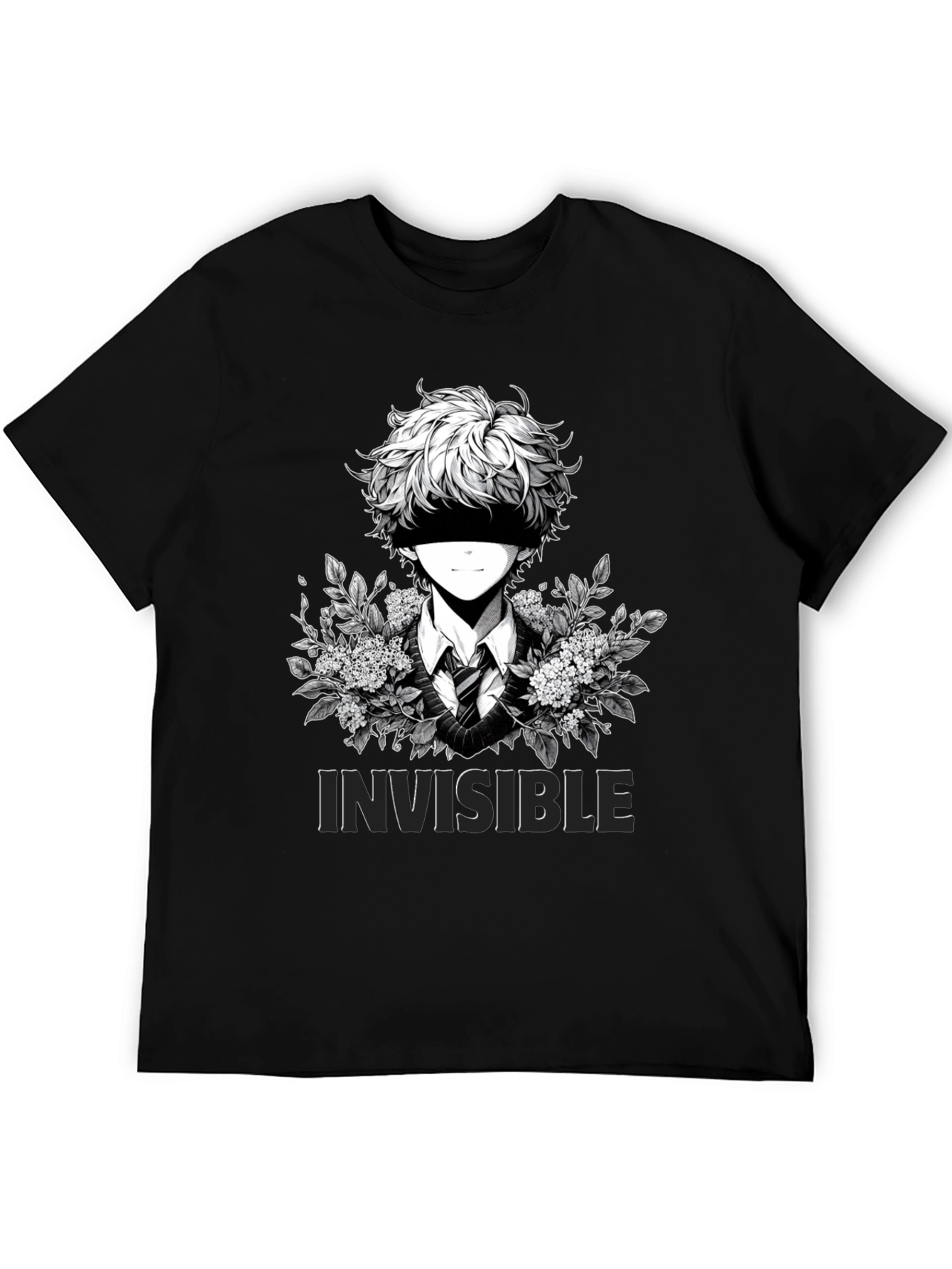 Invisible Anime T-Shirt - Black Graphic Tee