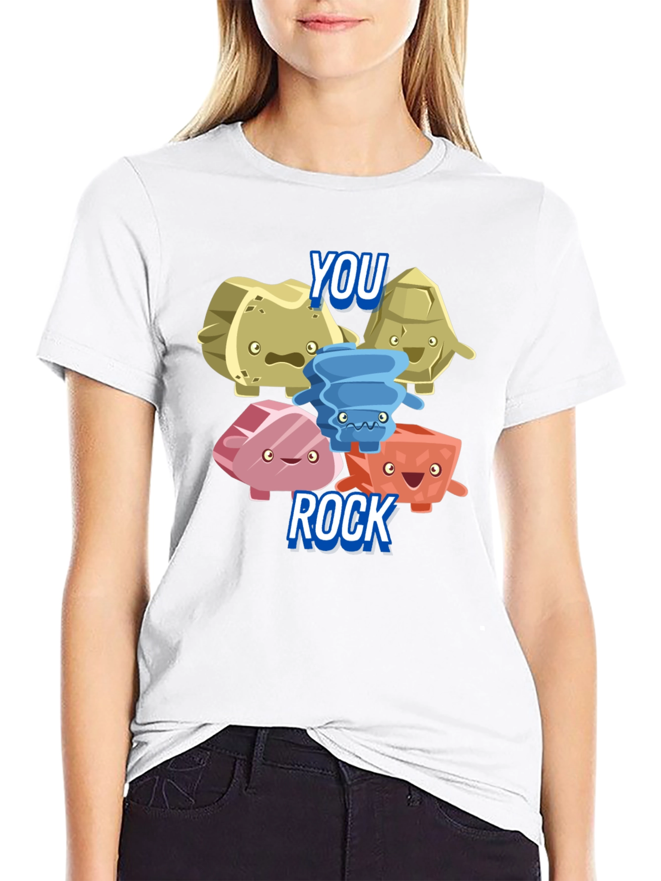 You Rock T-Shirt: Funny Cartoon Rocks Graphic Tee