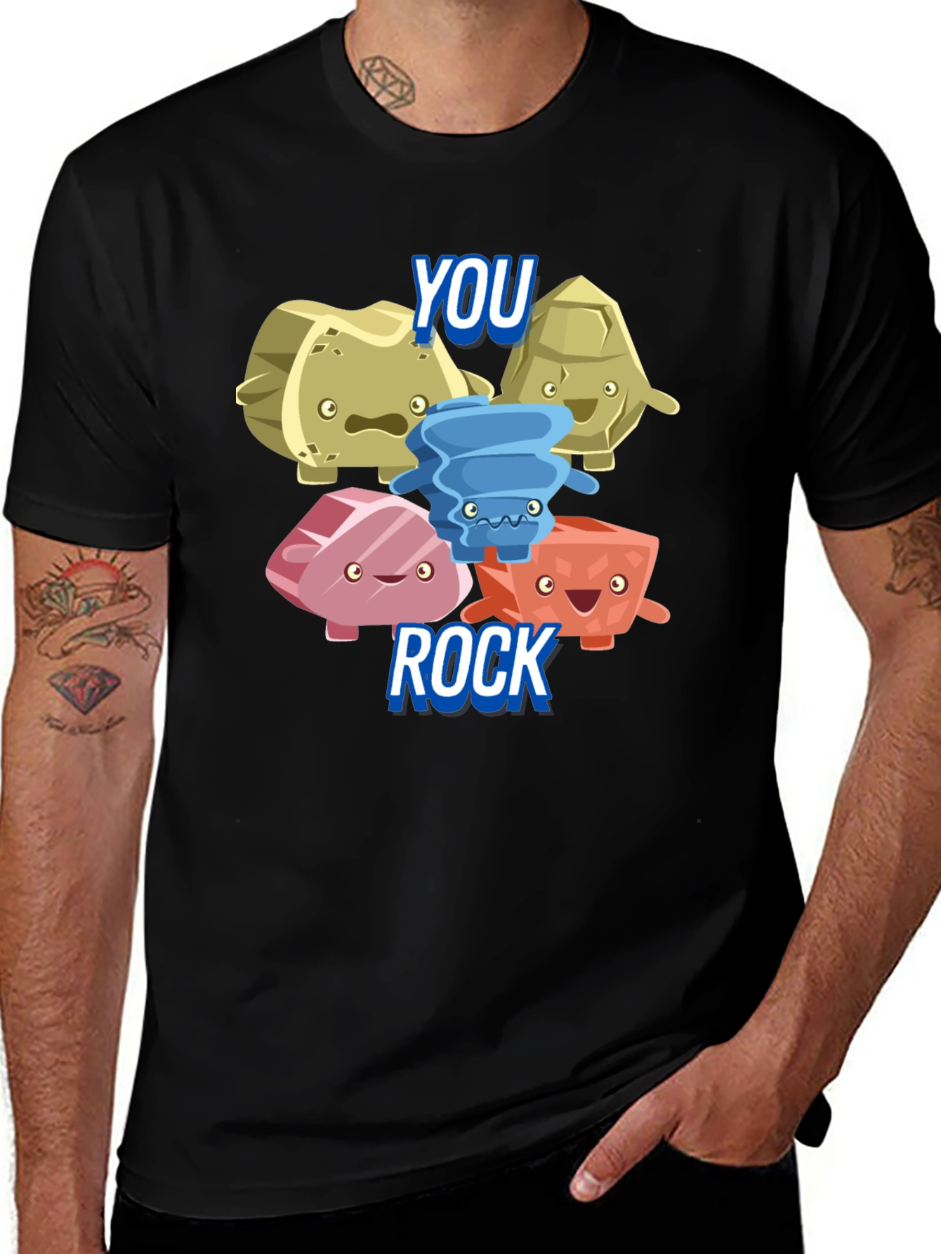 You Rock T-Shirt: Funny Cartoon Rocks Graphic Tee