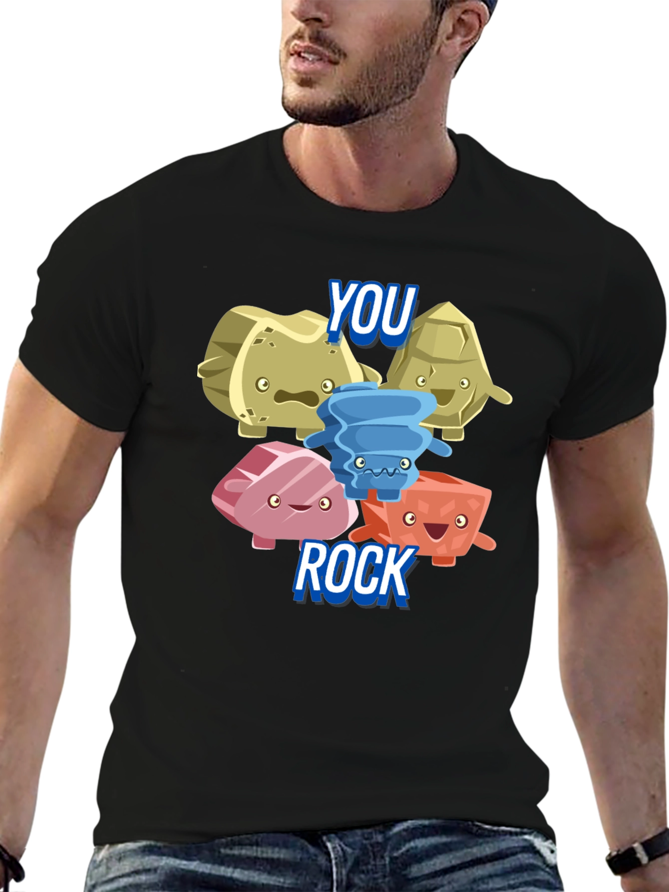 You Rock T-Shirt: Funny Cartoon Rocks Graphic Tee