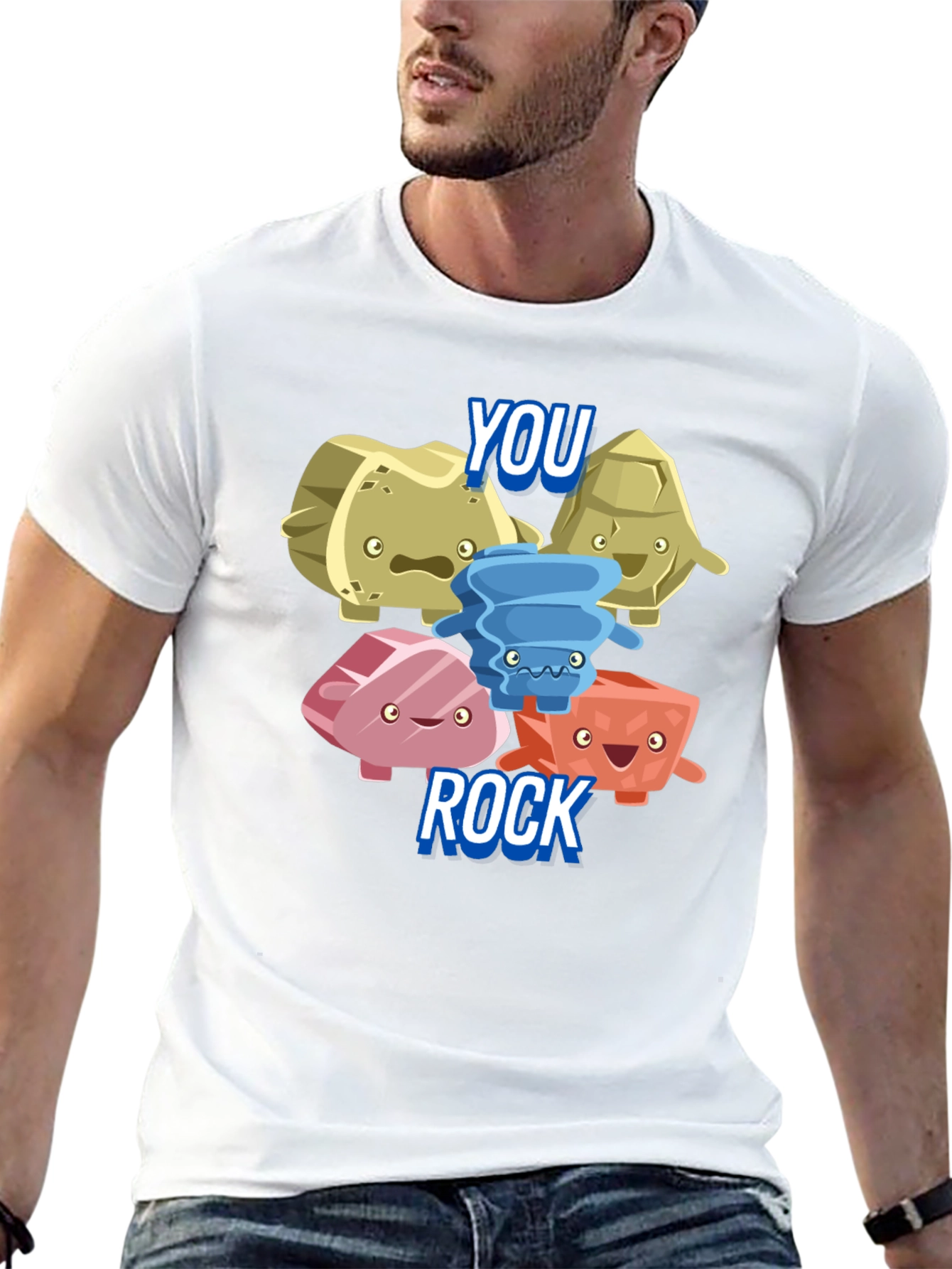 You Rock T-Shirt: Funny Cartoon Rocks Graphic Tee