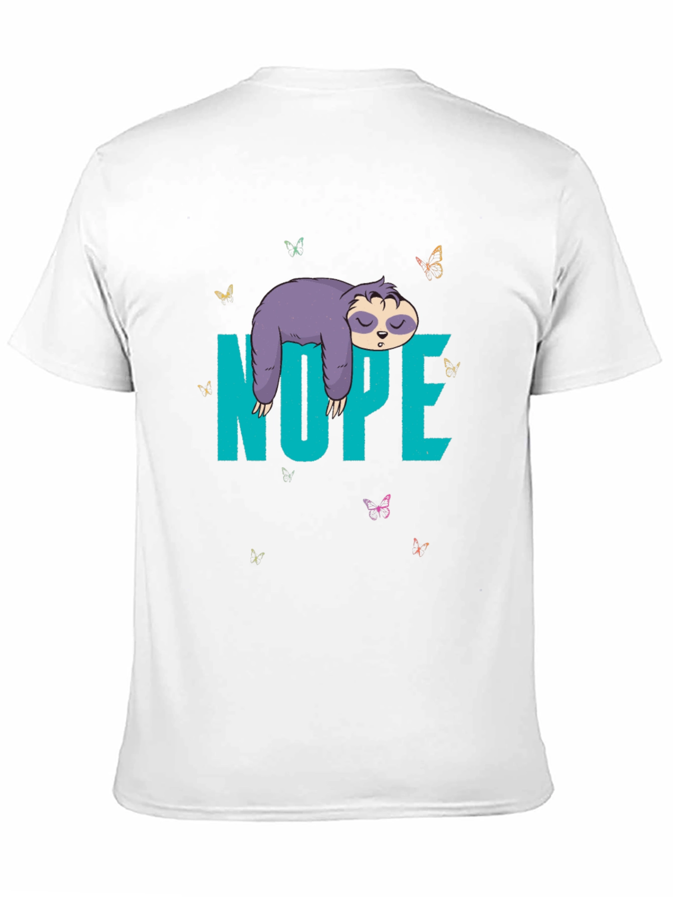 Sloth Nope Graphic Tee - Funny Lazy Animal T-Shirt