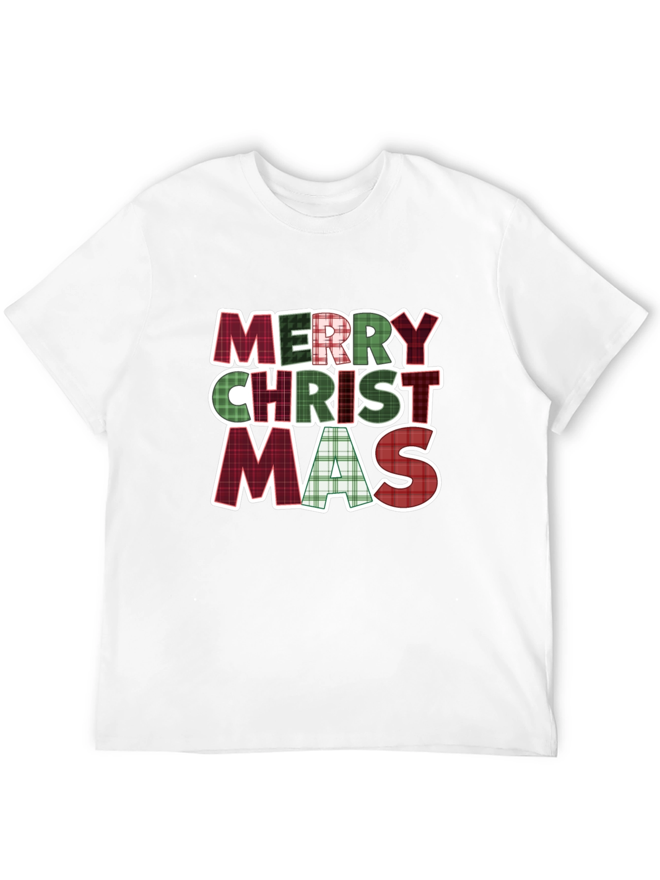 Merry Christmas Plaid T-Shirt