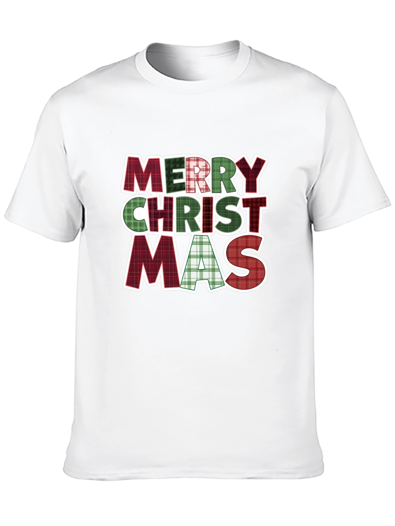 Merry Christmas Plaid T-Shirt