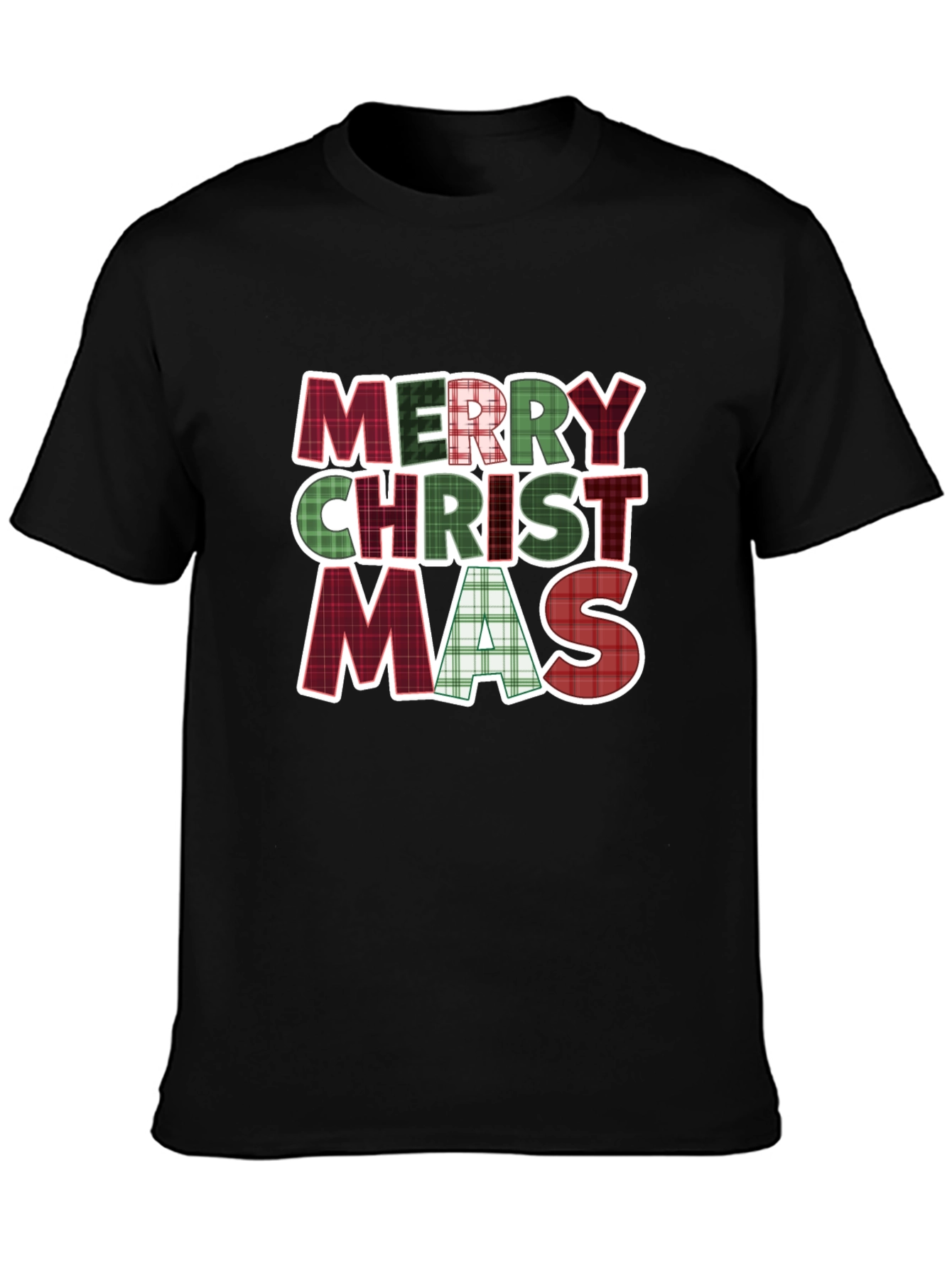 Merry Christmas Plaid T-Shirt