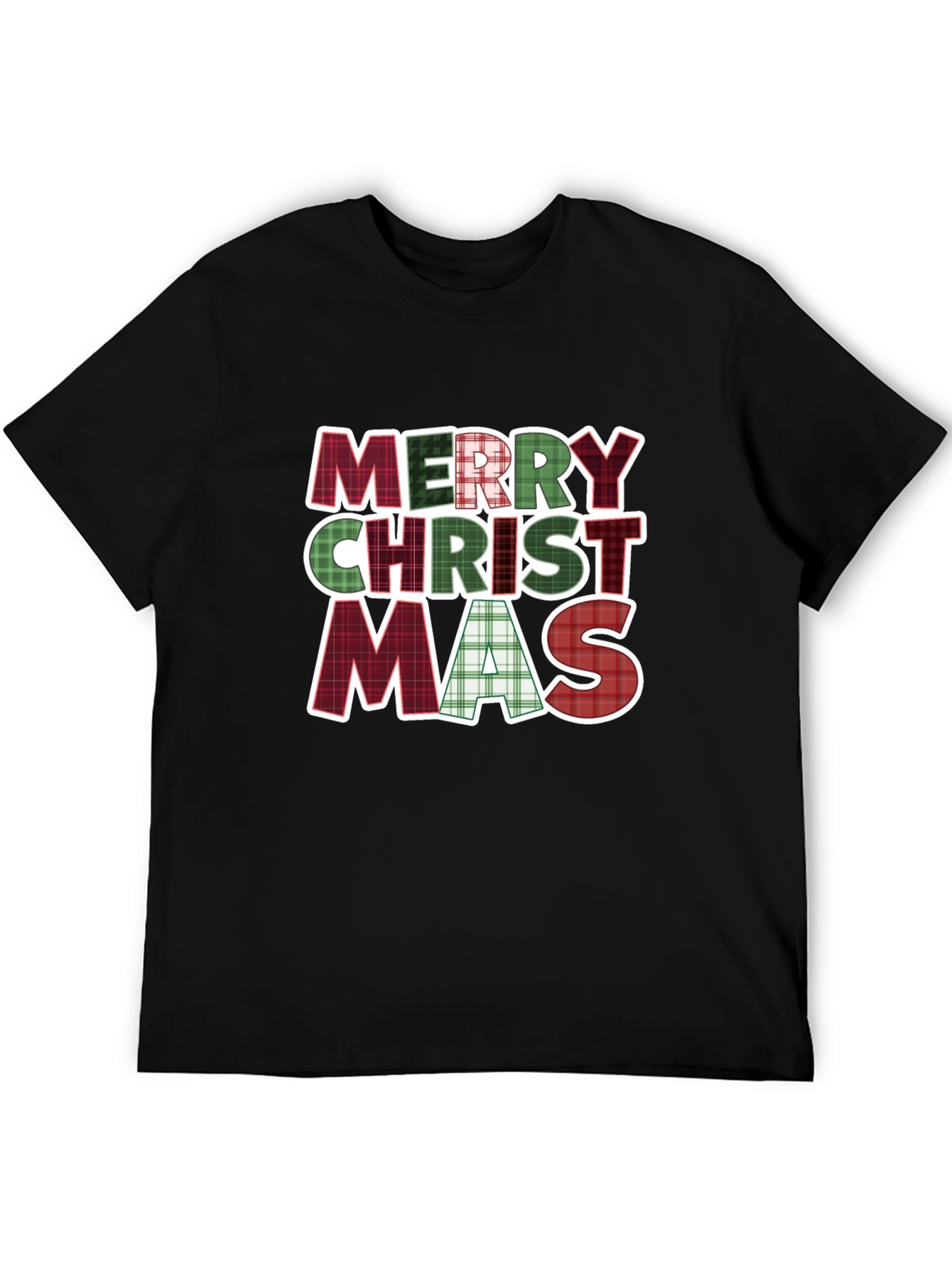 Merry Christmas Plaid T-Shirt
