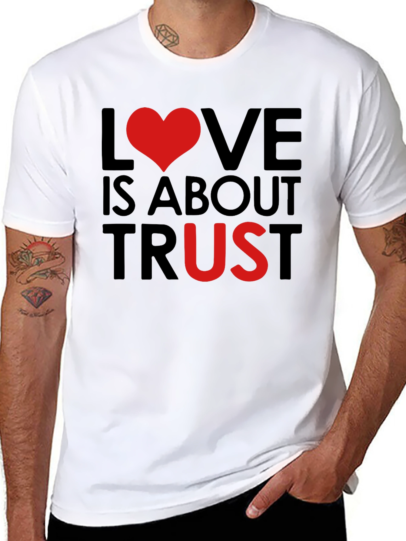 Love & Trust Graphic T-Shirt - Black