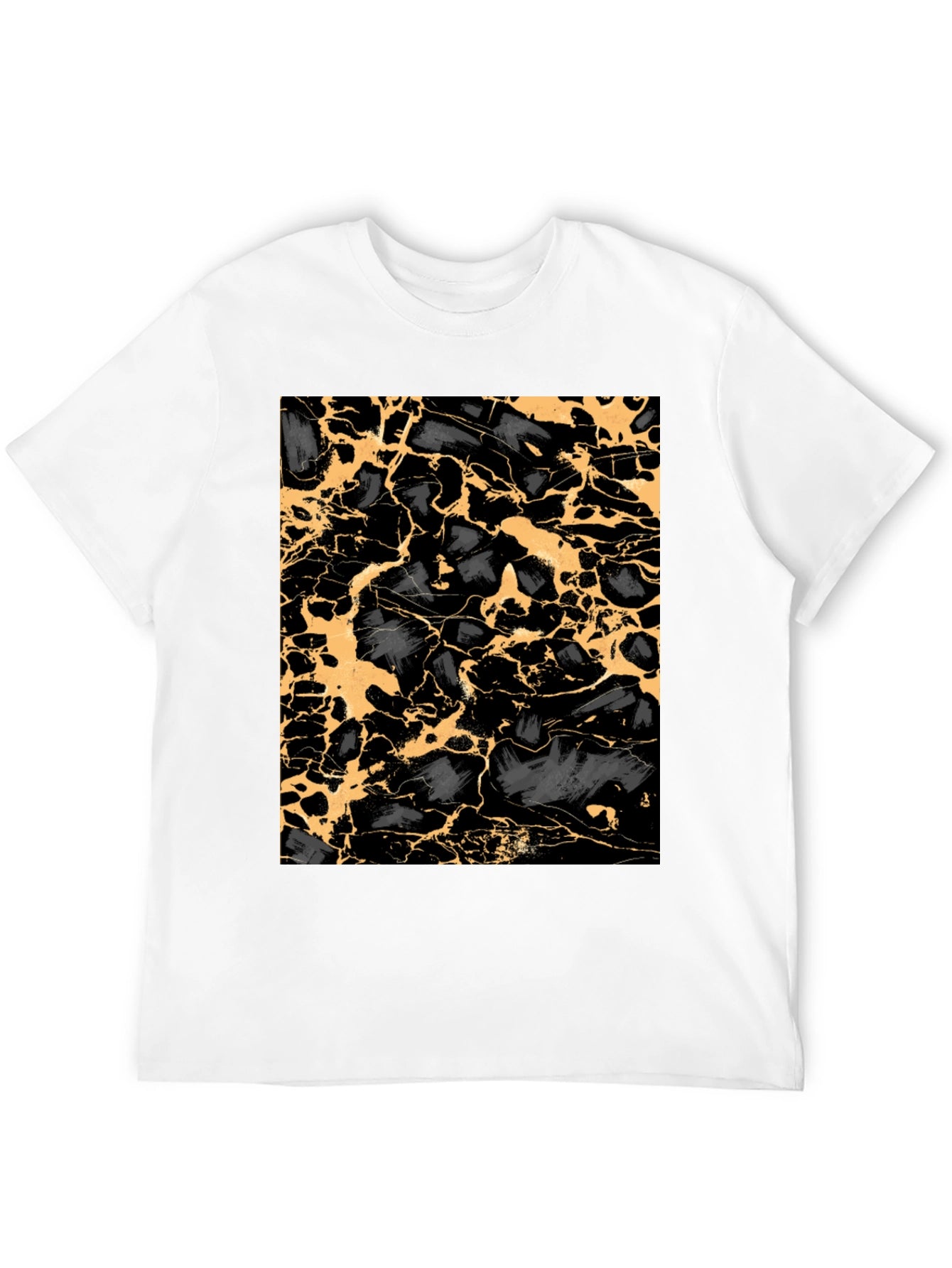 Abstract Gold & Black T-Shirt