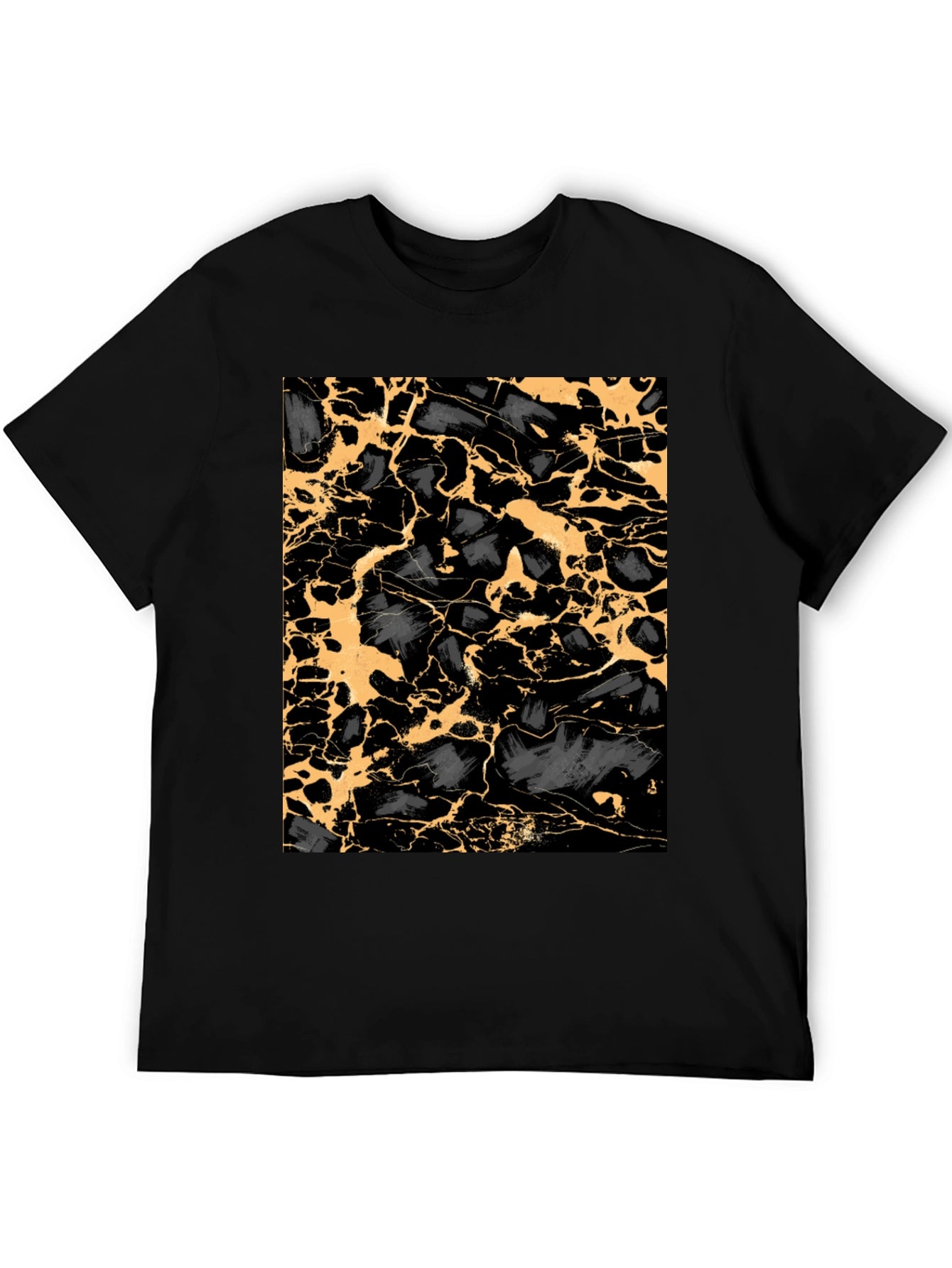 Abstract Gold & Black T-Shirt