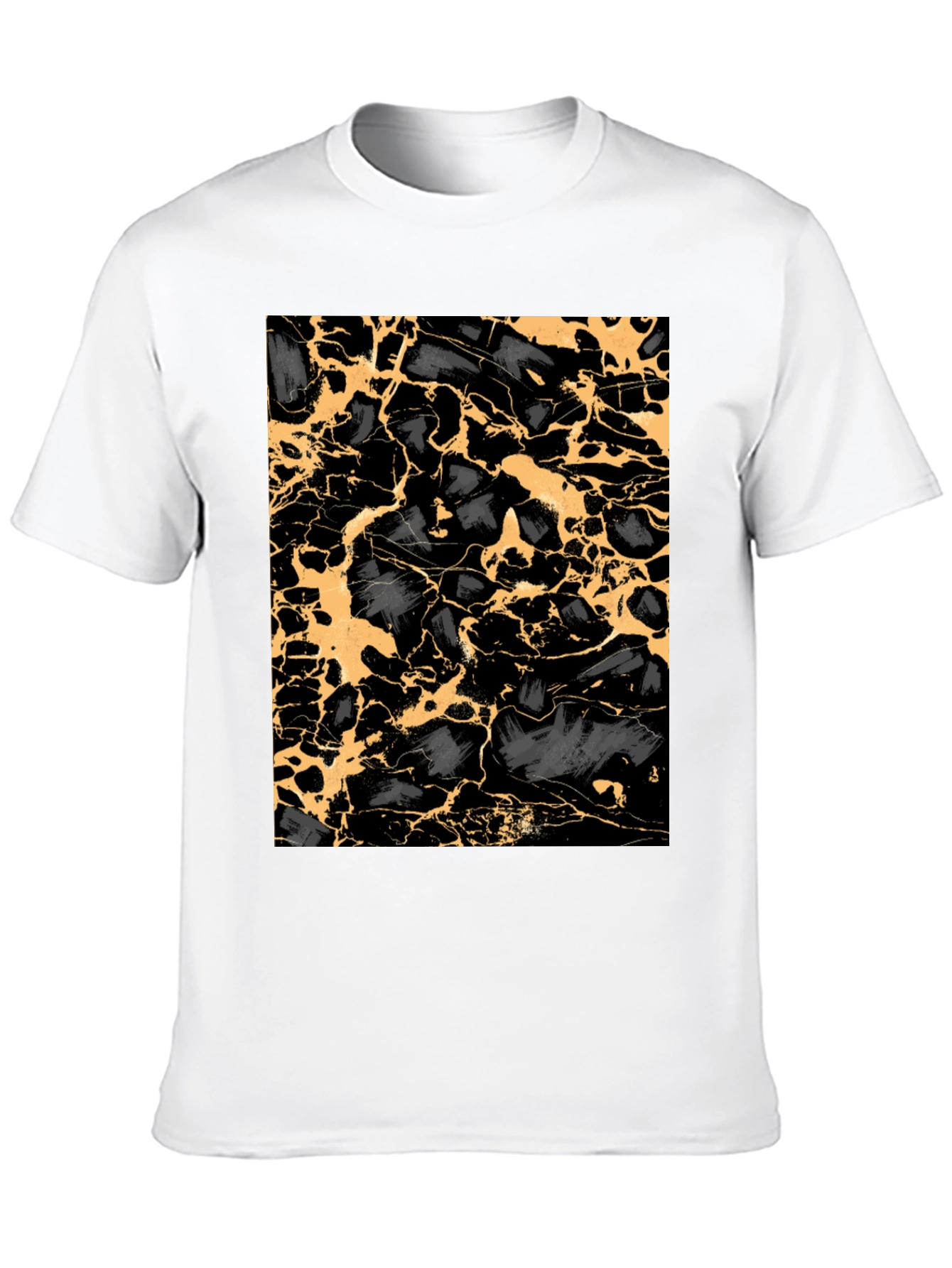 Abstract Gold & Black T-Shirt