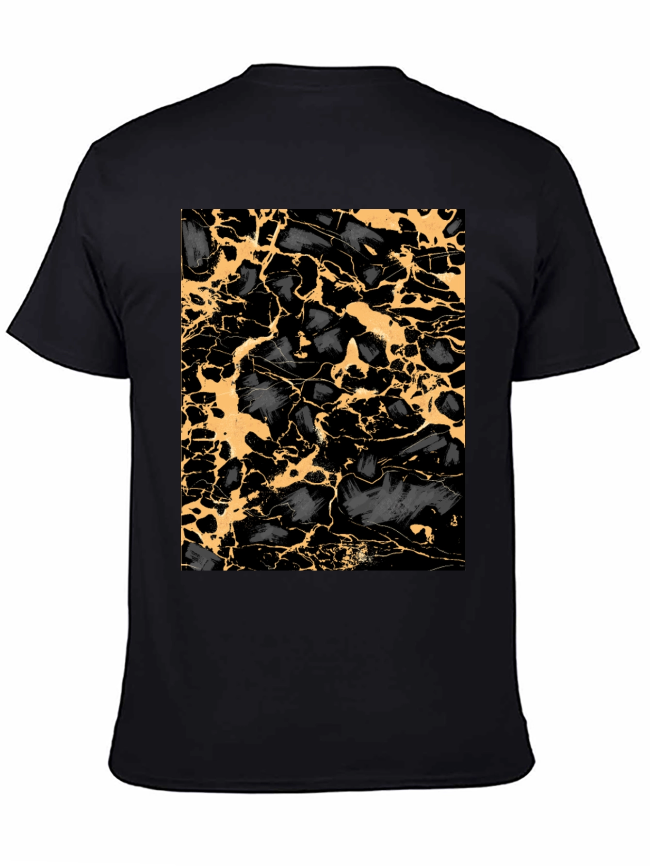 Abstract Gold & Black T-Shirt