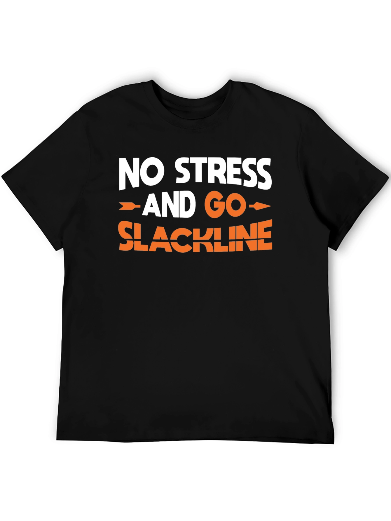No Stress Go Slackline Black T-Shirt