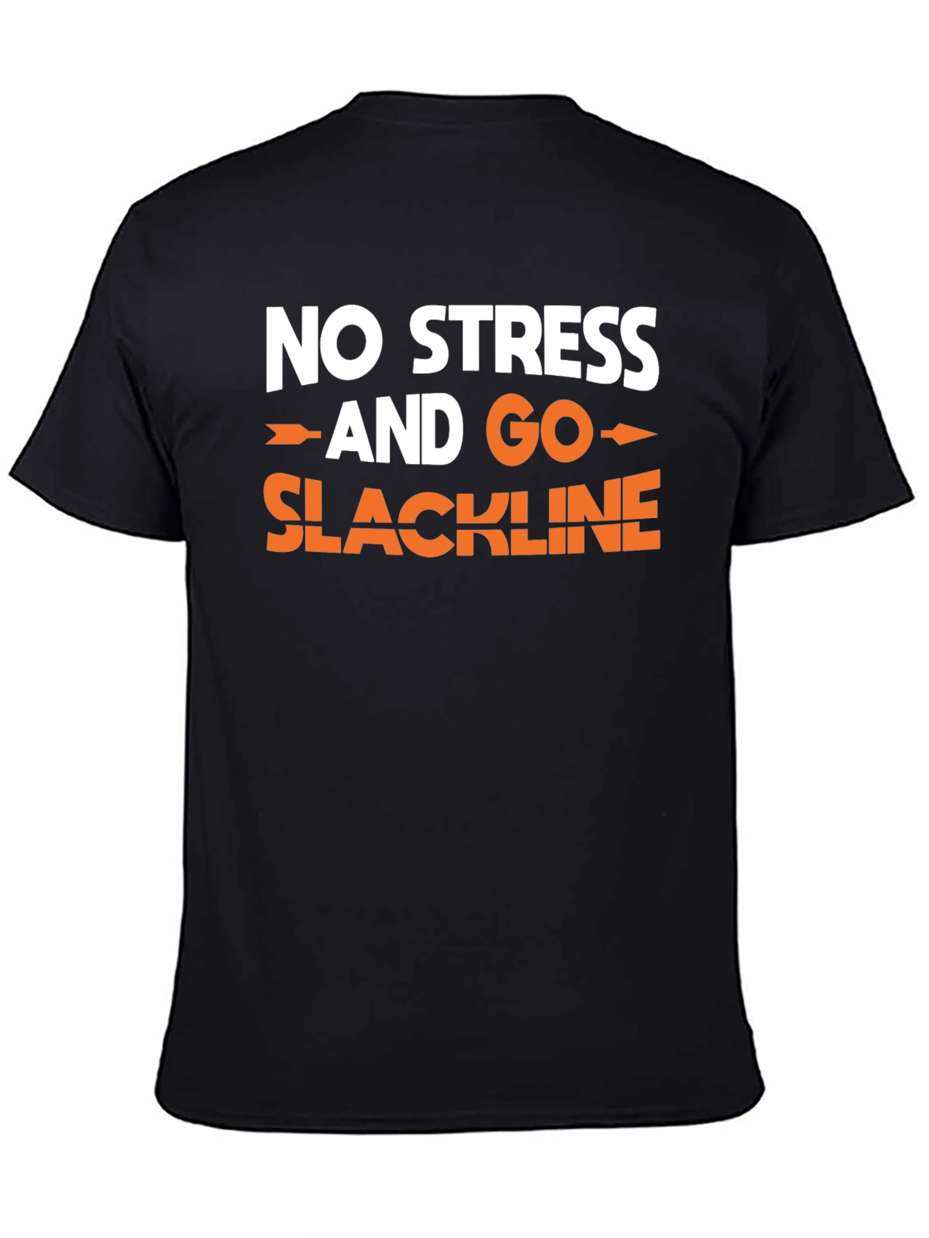No Stress Go Slackline Black T-Shirt