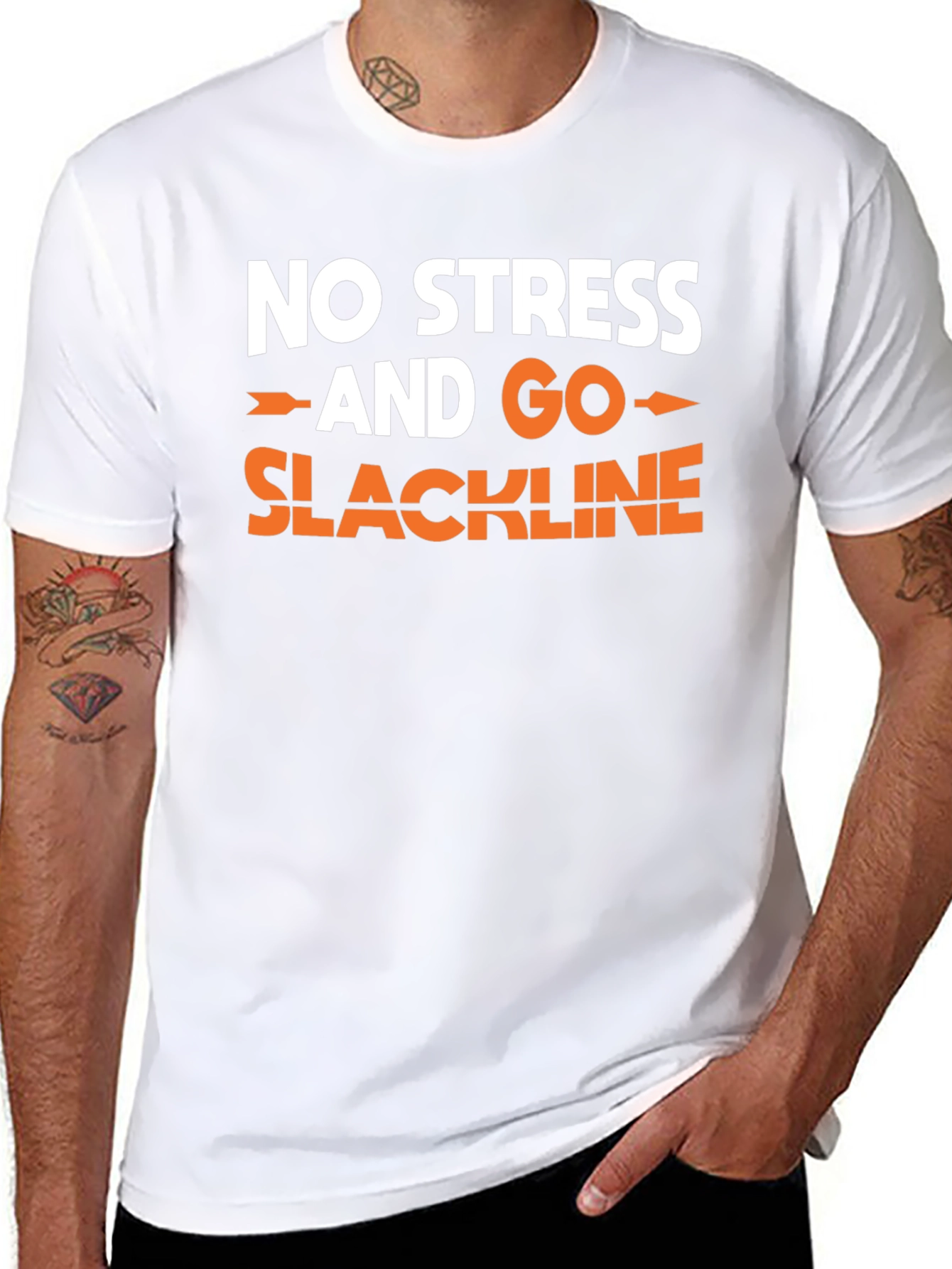No Stress Go Slackline Black T-Shirt