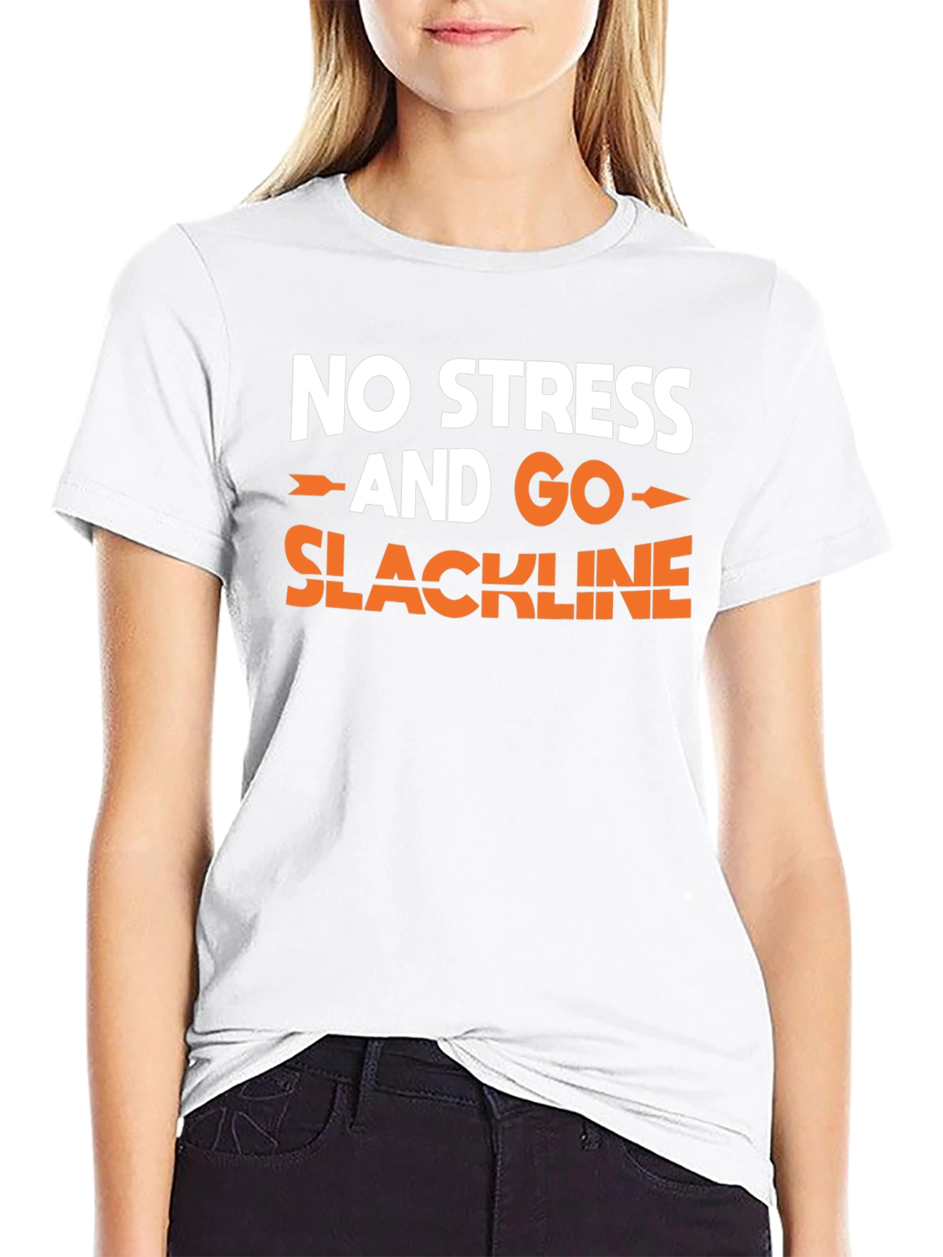 No Stress Go Slackline Black T-Shirt