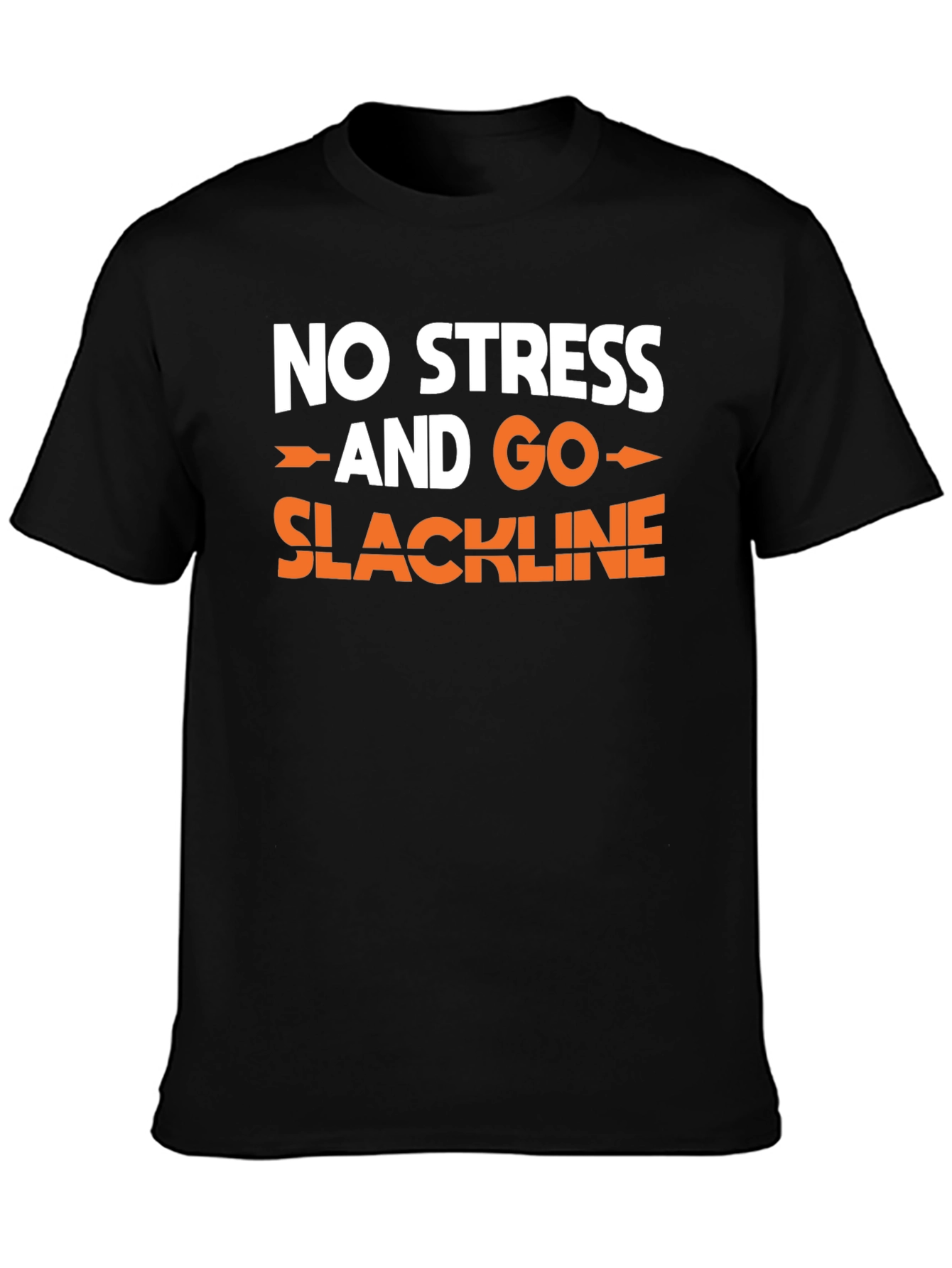 No Stress Go Slackline Black T-Shirt