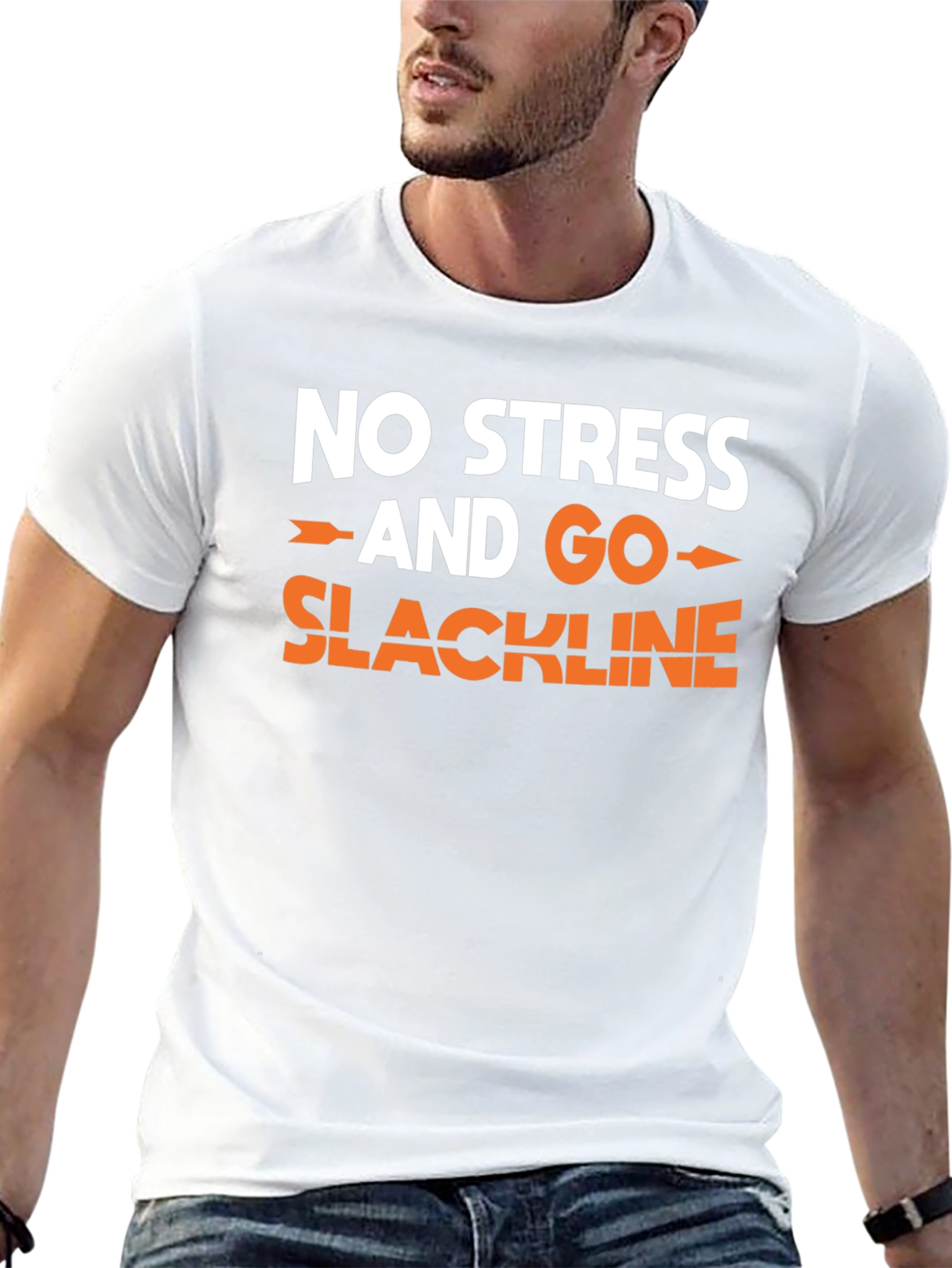 No Stress Go Slackline Black T-Shirt
