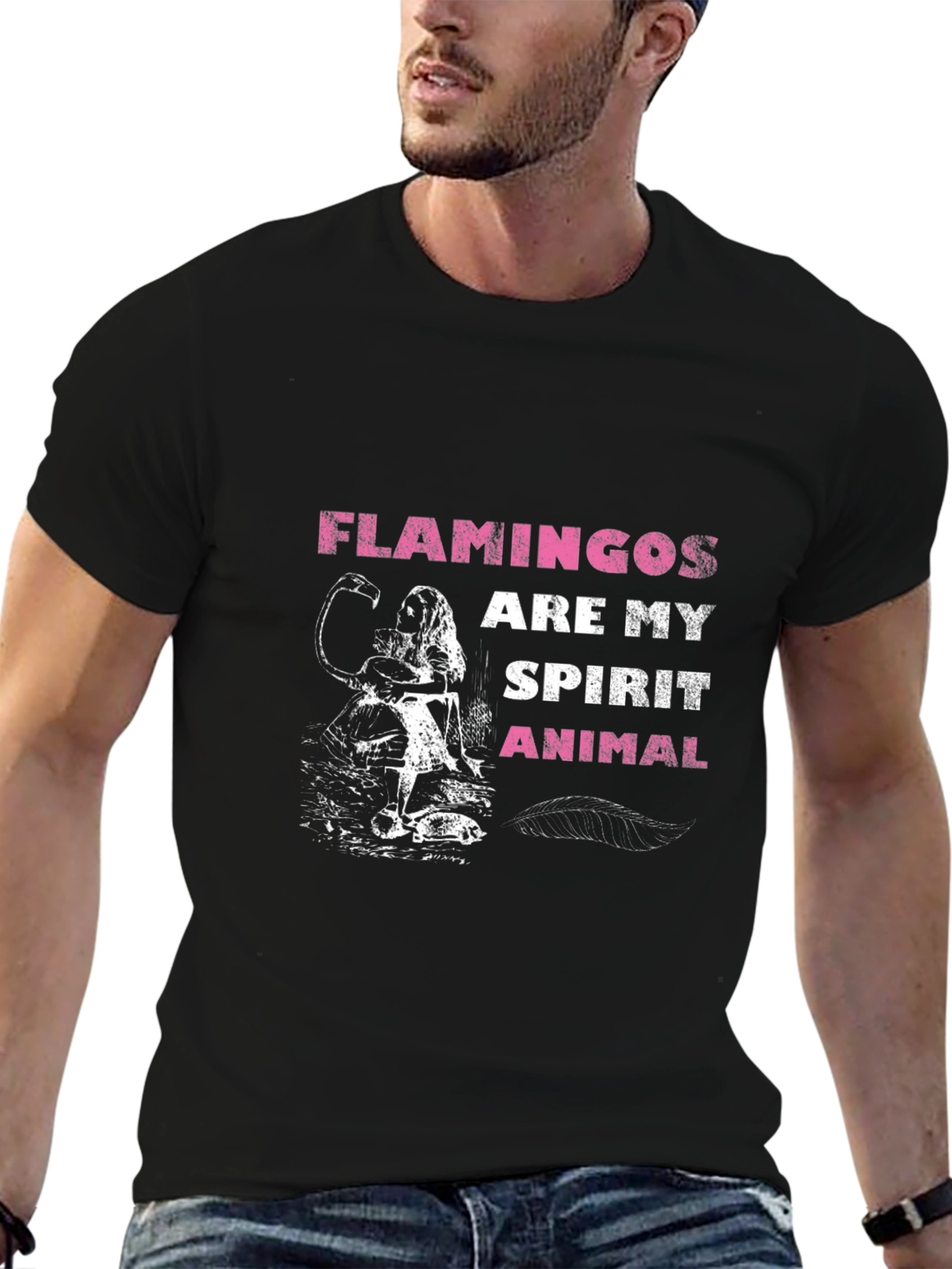Flamingos Are My Spirit Animal Graphic T-Shirt