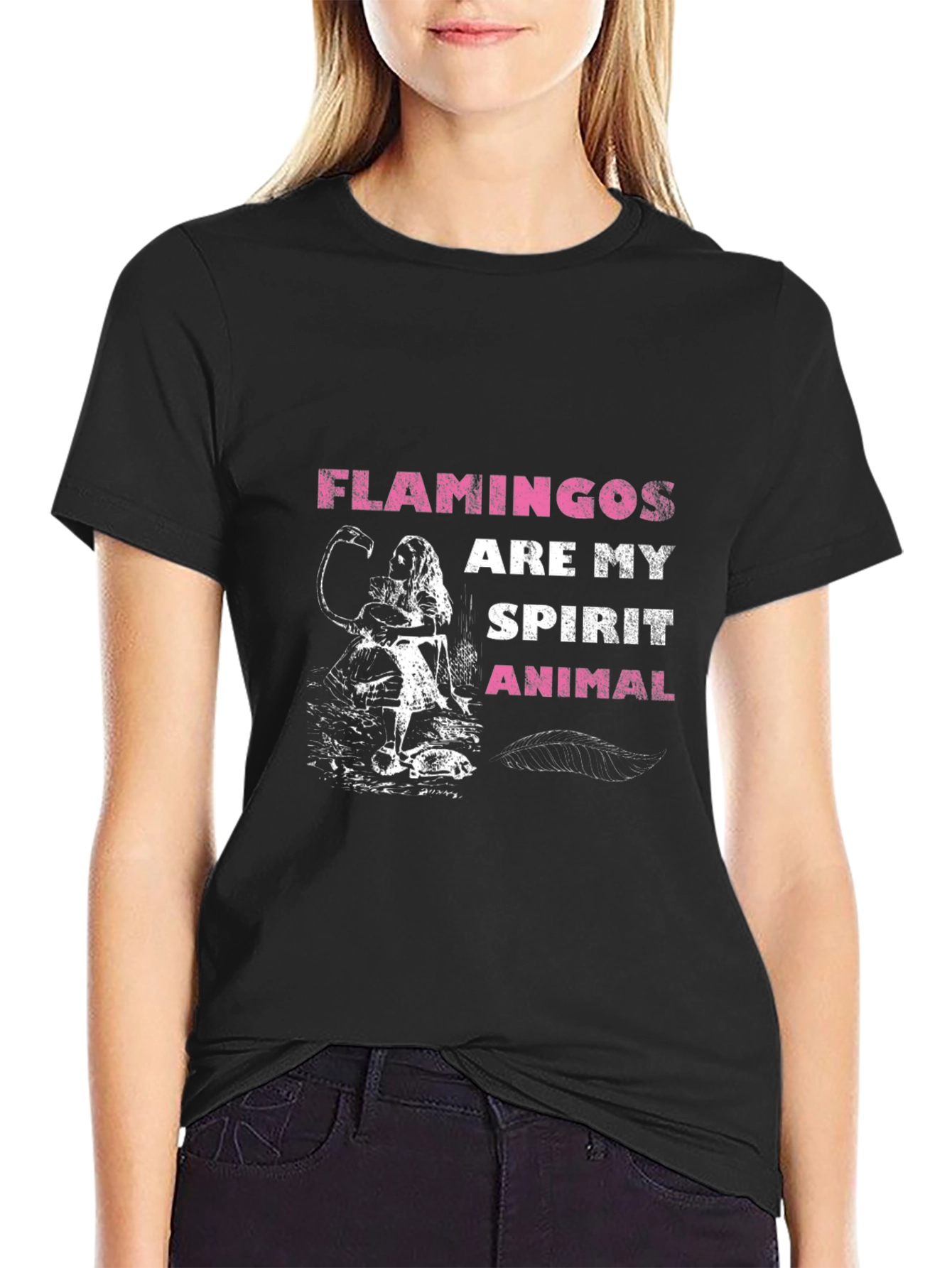 Flamingos Are My Spirit Animal Graphic T-Shirt