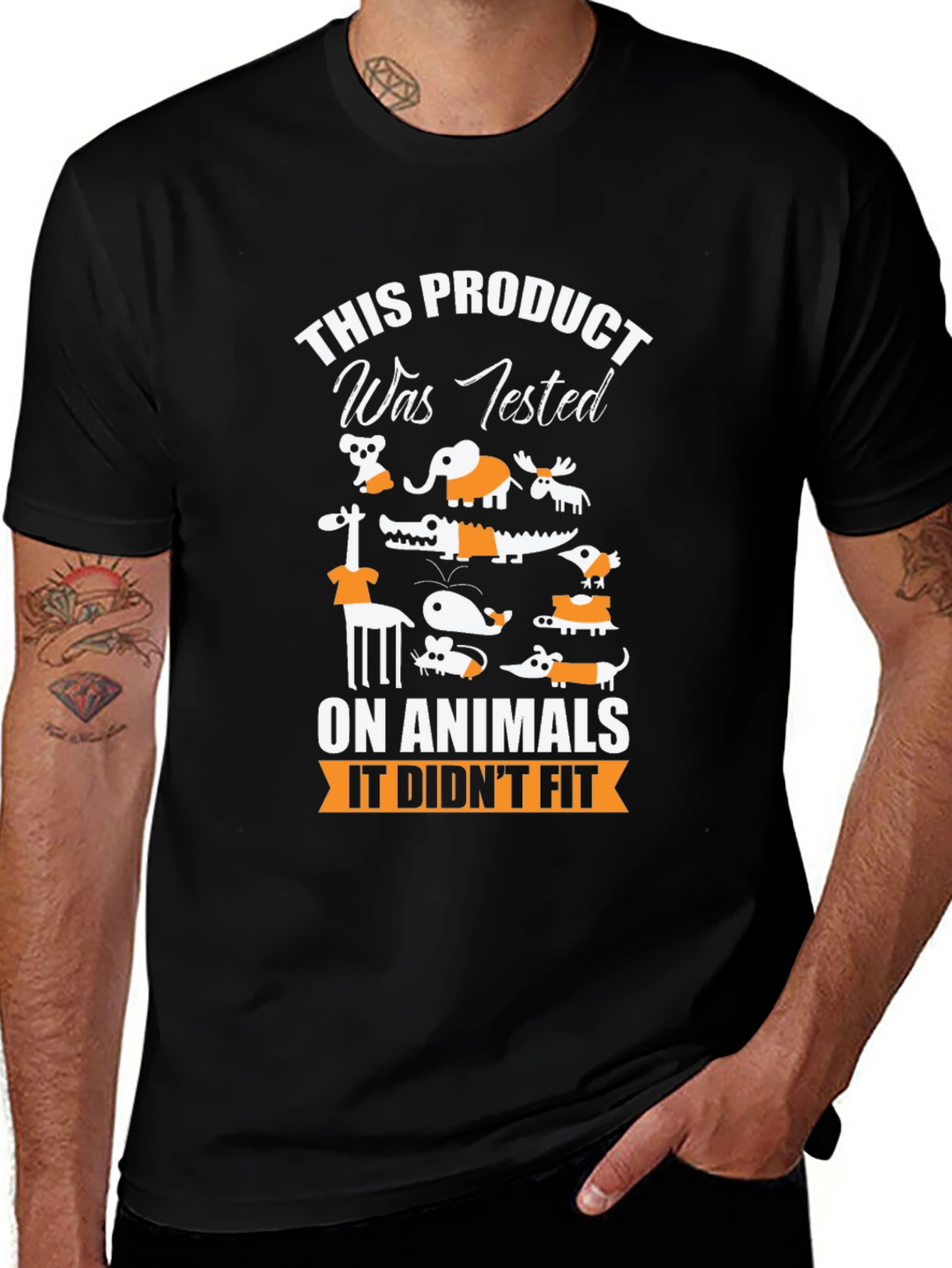 Animal Tested Humor Graphic T-Shirt