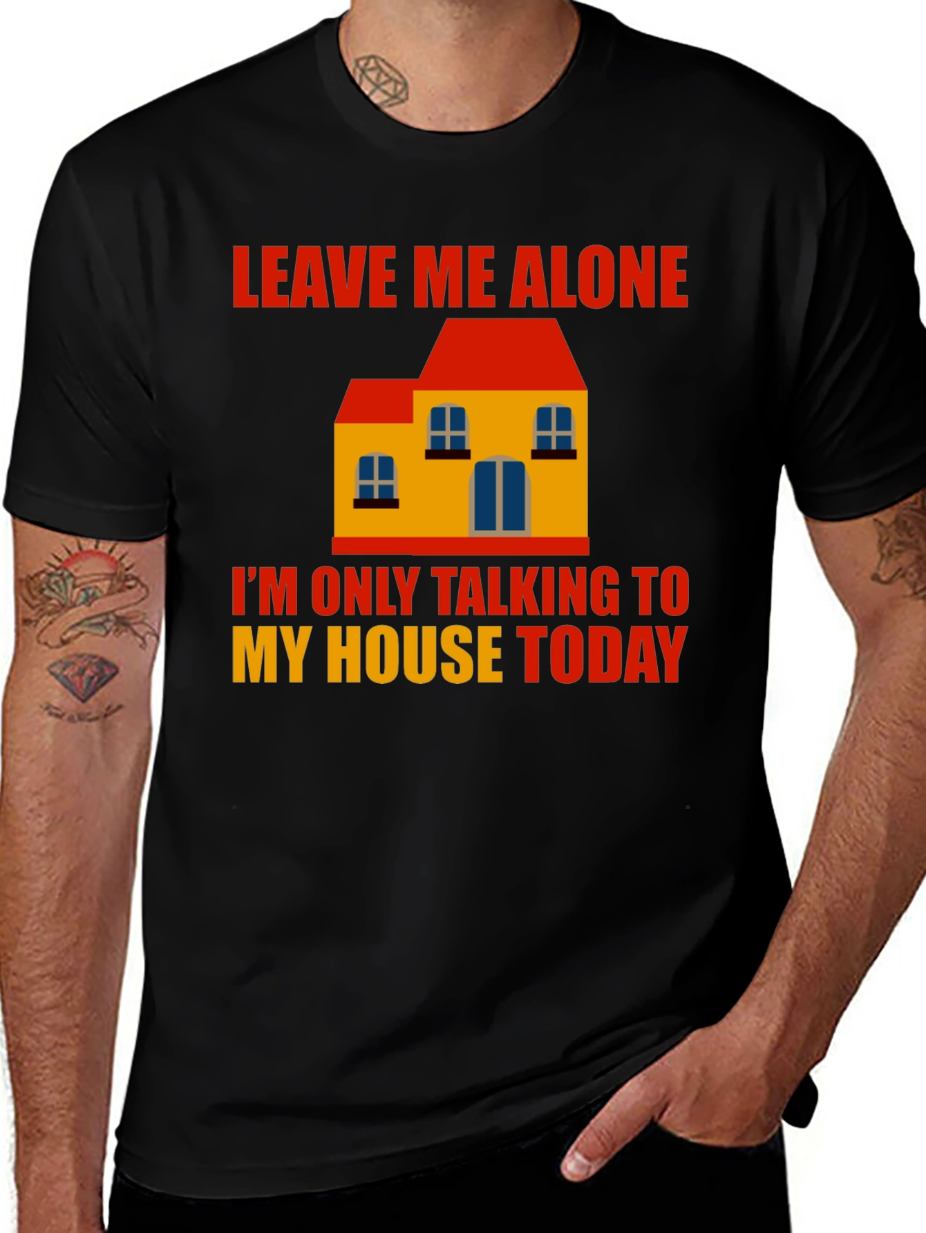 Leave Me Alone House Graphic T-Shirt