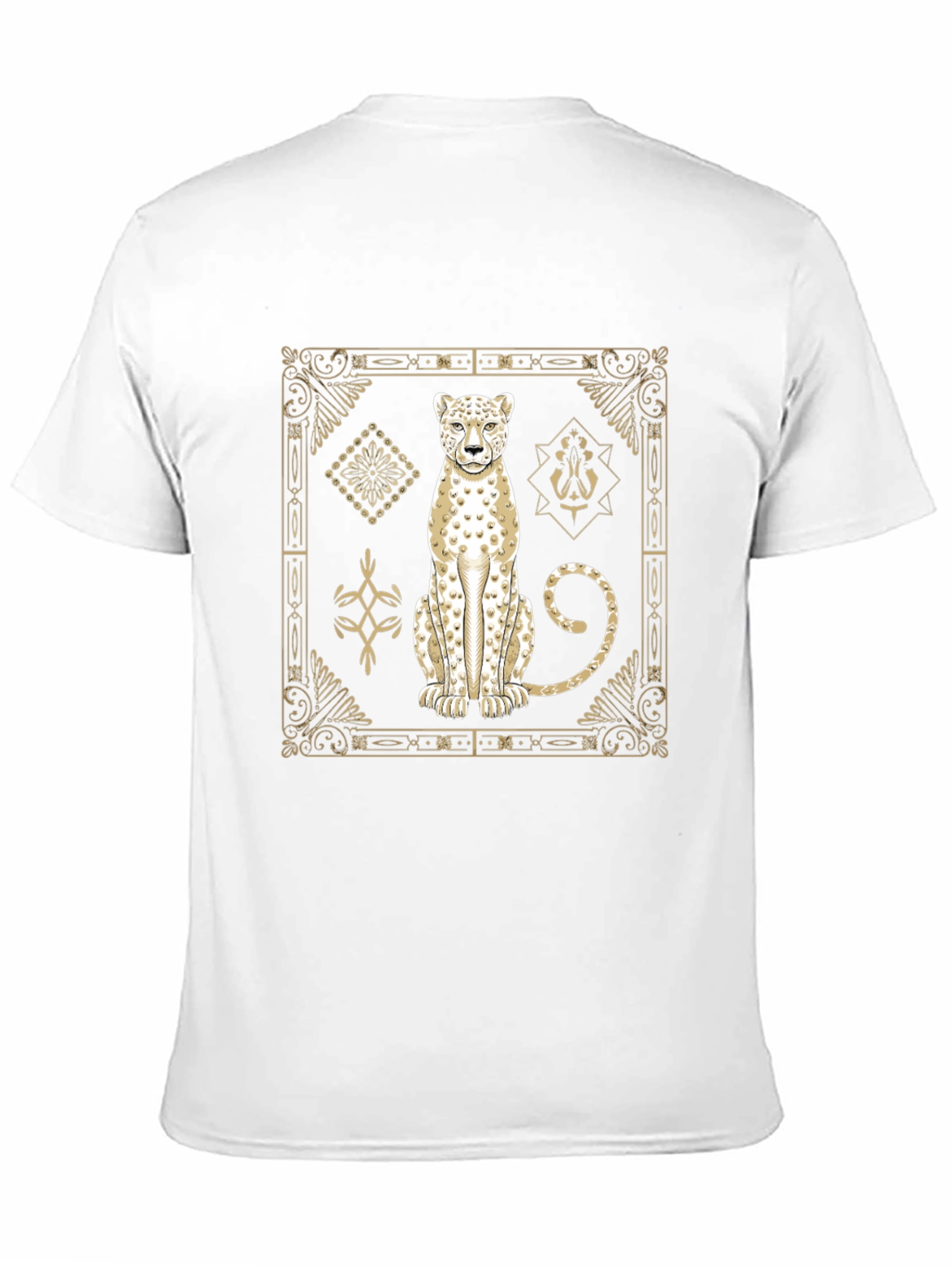 Leopard Graphic Print Crew Neck T-Shirt