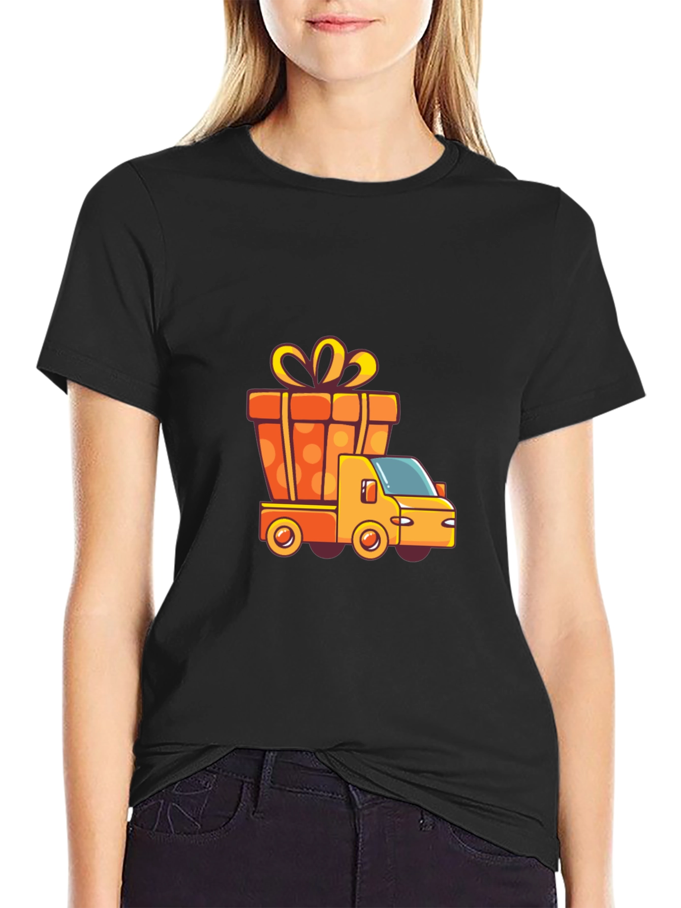 Gift Truck Graphic Tee - Black