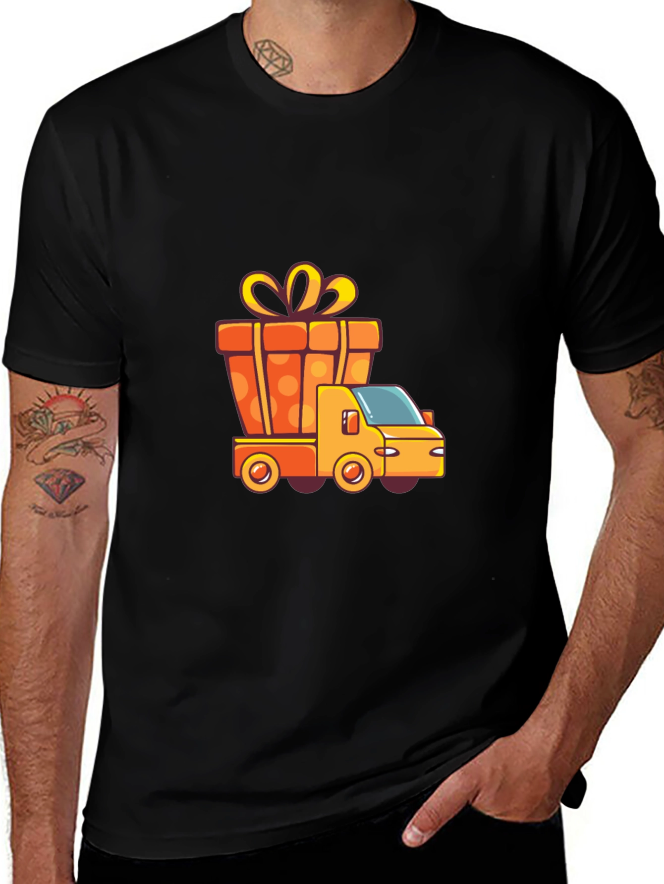 Gift Truck Graphic Tee - Black