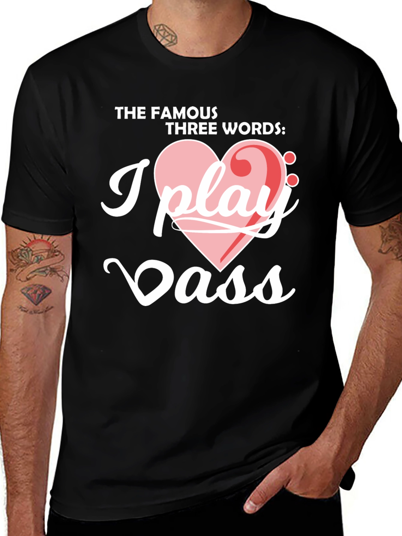 I Play Bass Graphic T-Shirt - Music Lover Tee