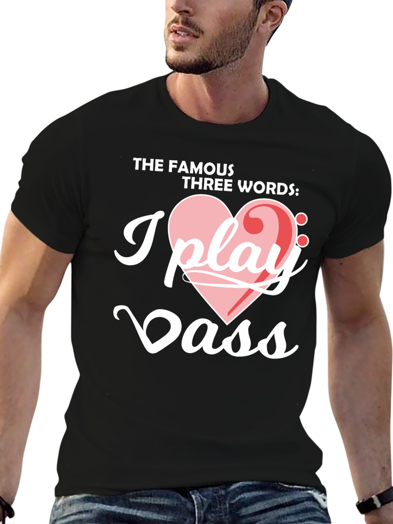I Play Bass Graphic T-Shirt - Music Lover Tee