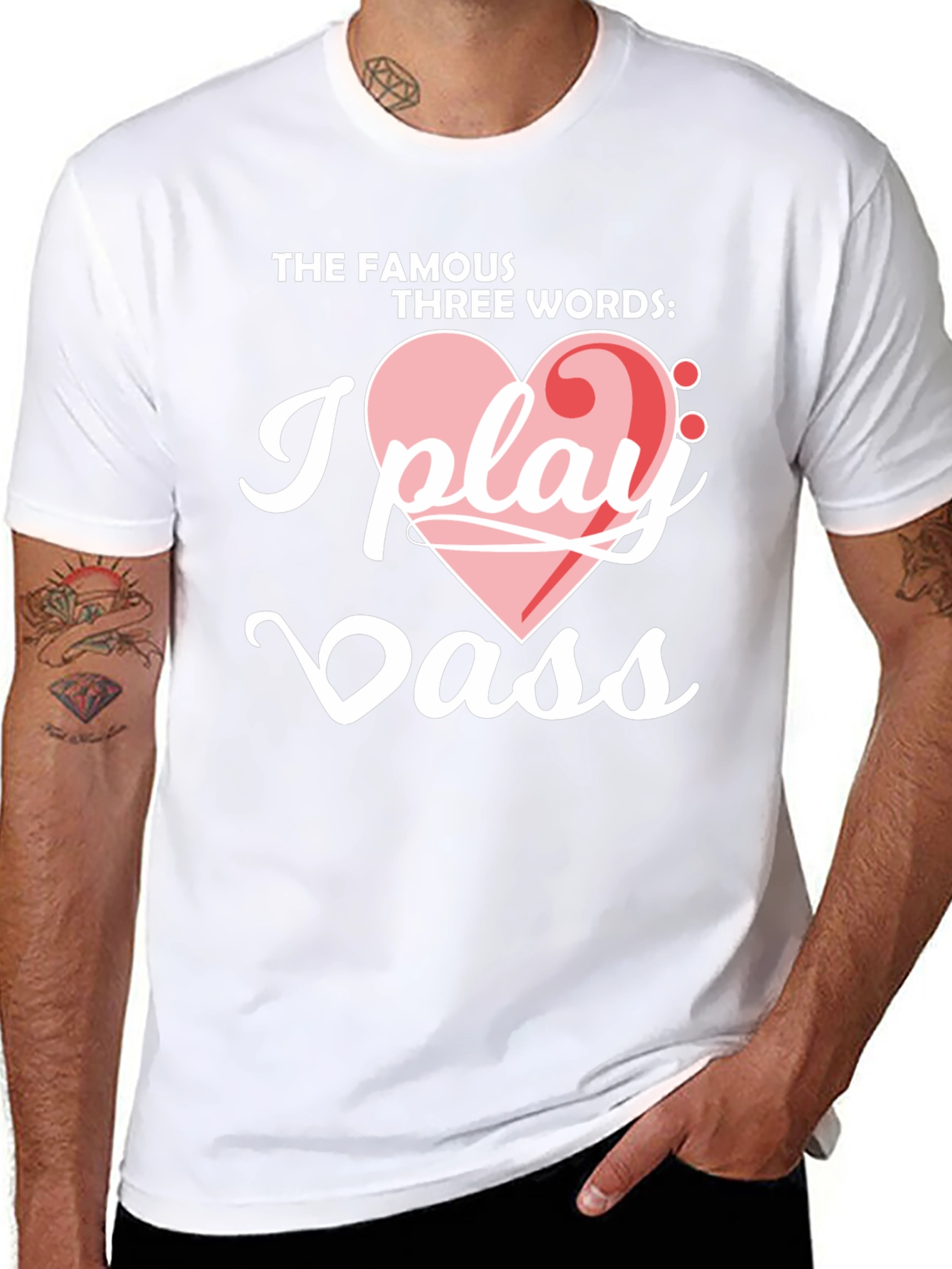 I Play Bass Graphic T-Shirt - Music Lover Tee