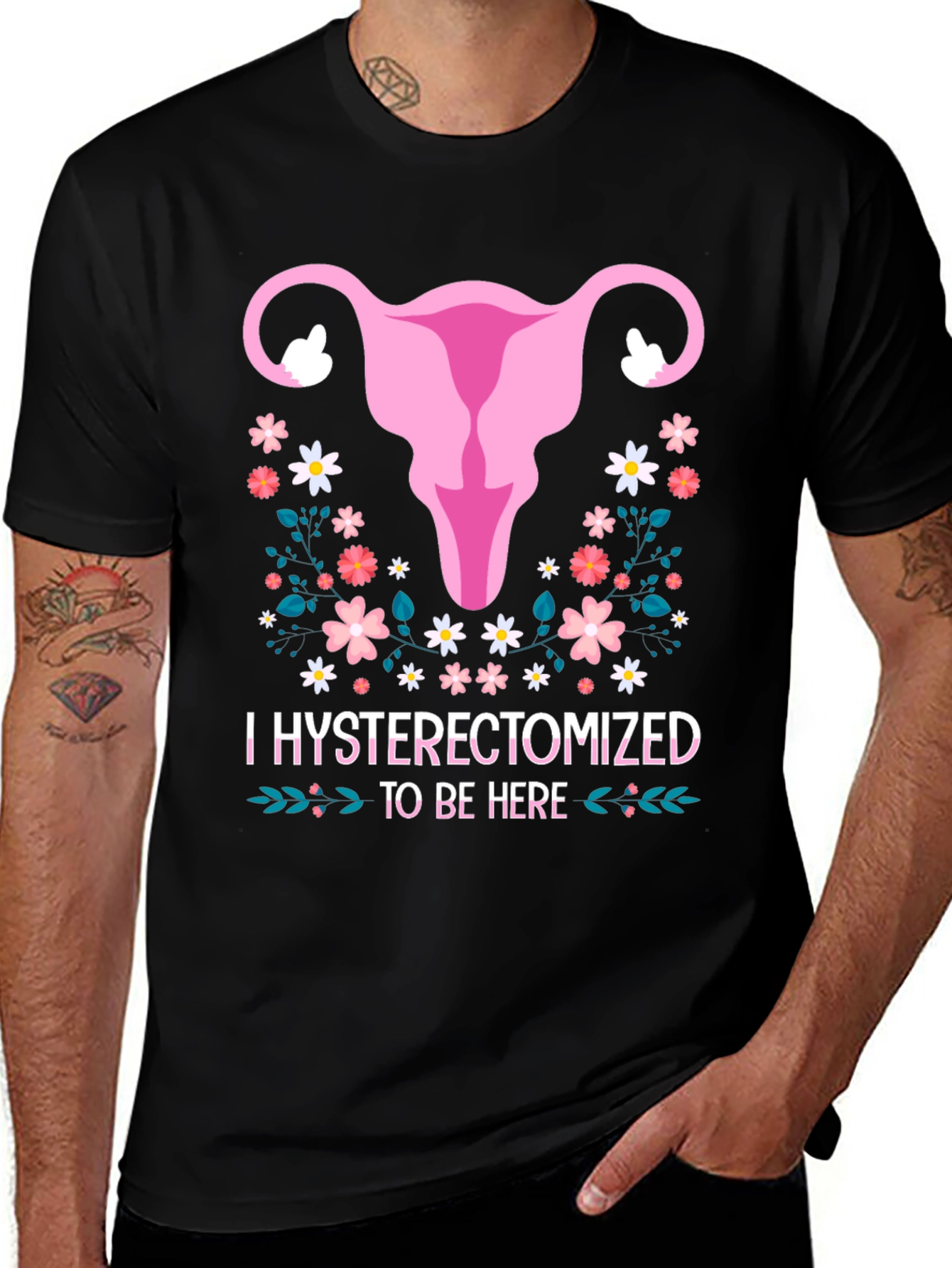Hysterectomized To Be Here Graphic Tee