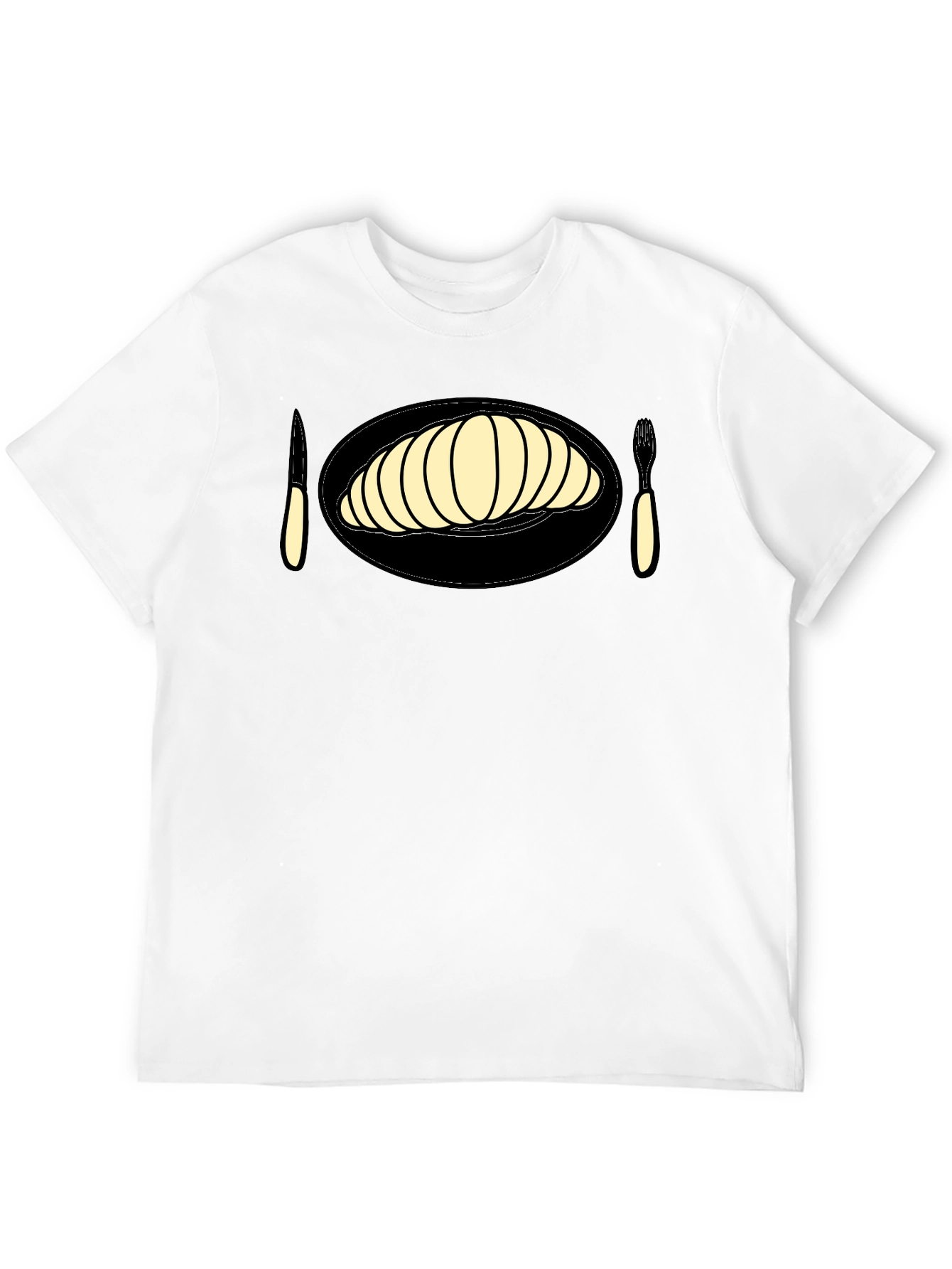 Croissant Graphic Tee - Unique Foodie Fashion