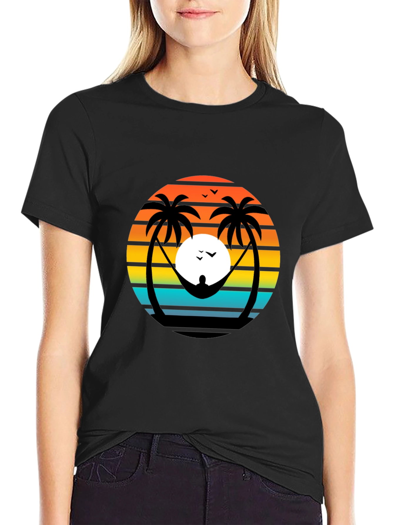 Sunset Hammock T-Shirt - Island Vibes