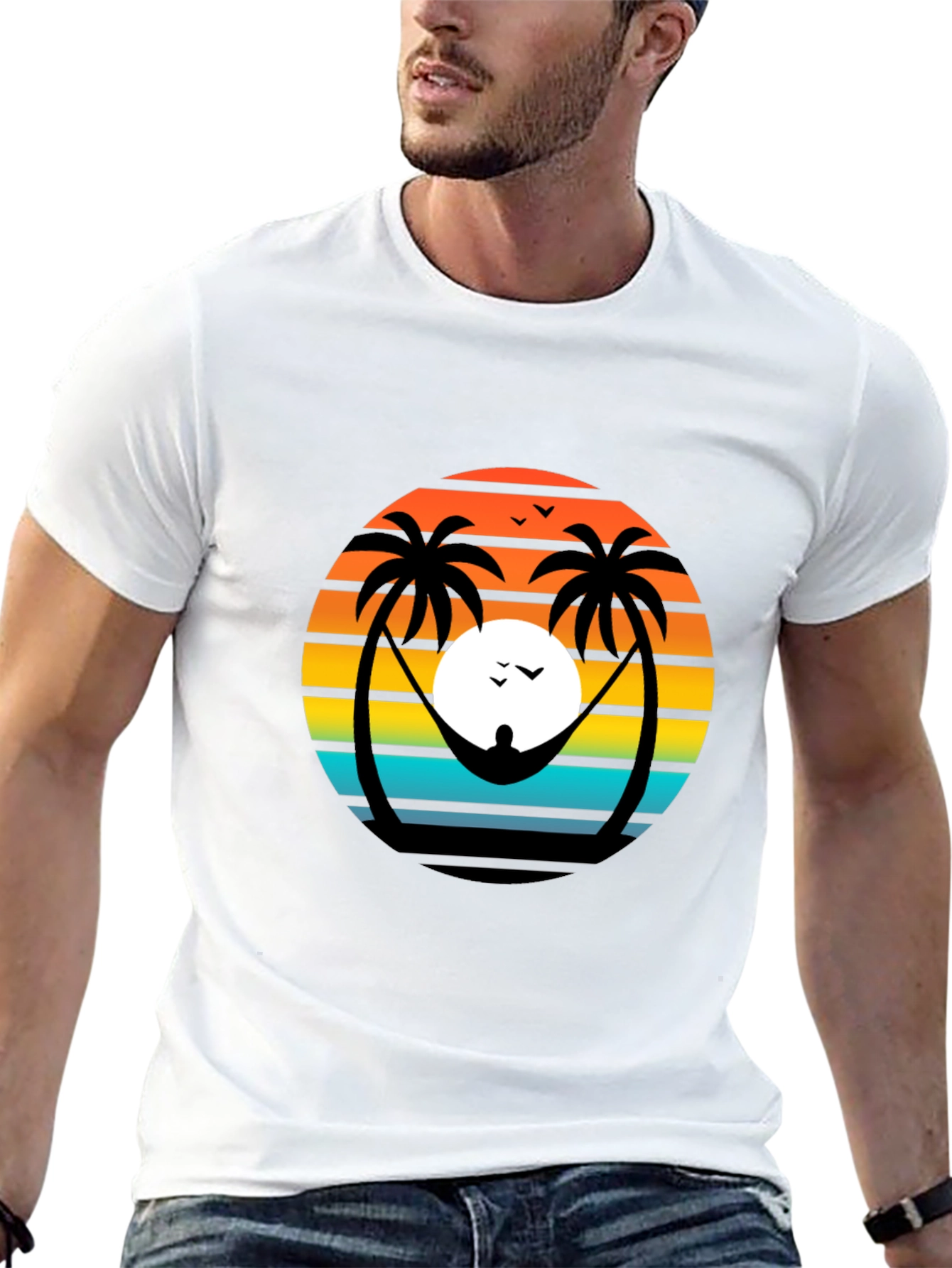 Sunset Hammock T-Shirt - Island Vibes