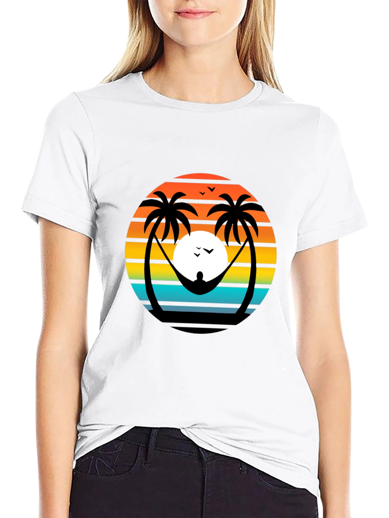Sunset Hammock T-Shirt - Island Vibes