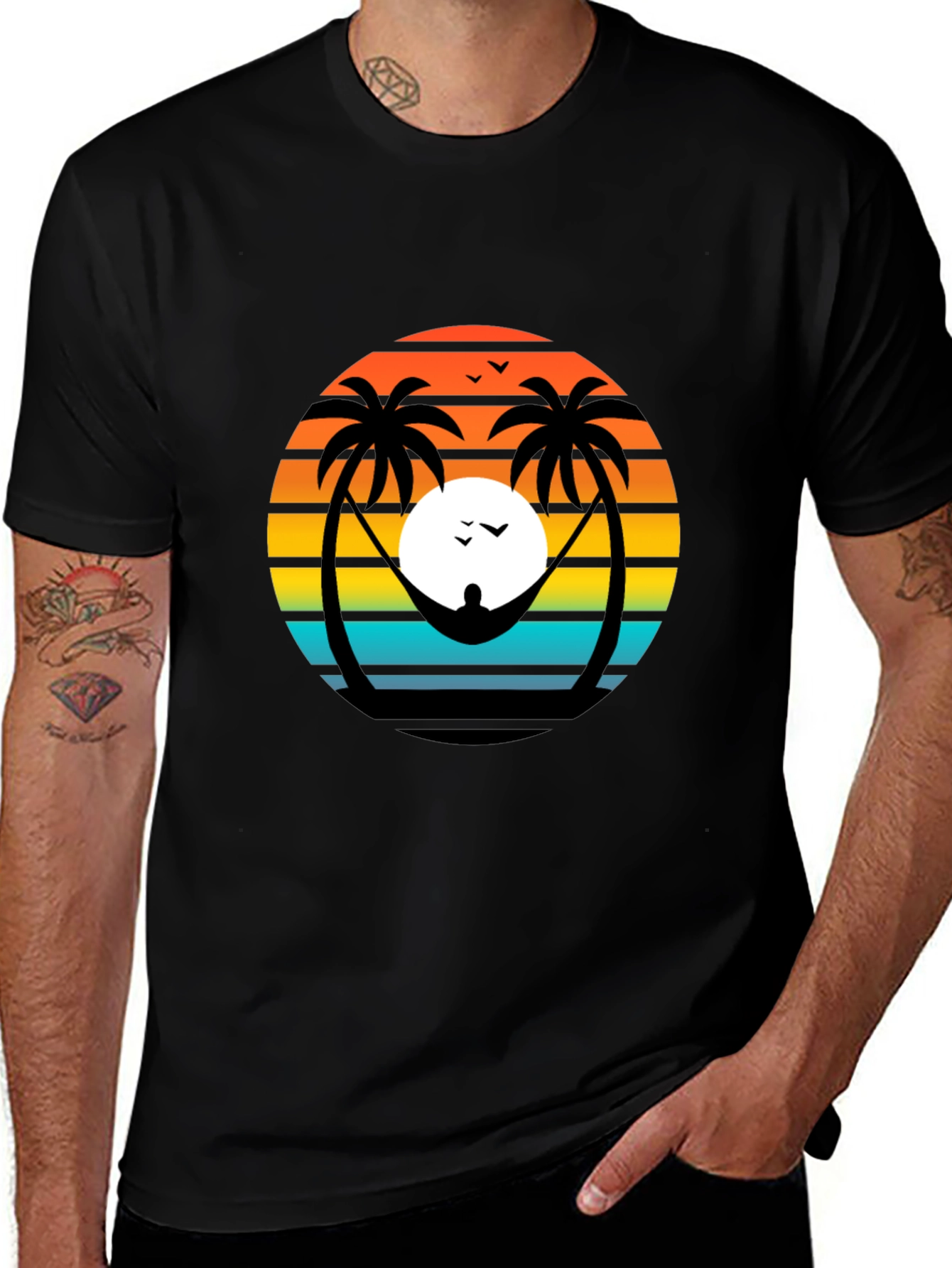Sunset Hammock T-Shirt - Island Vibes