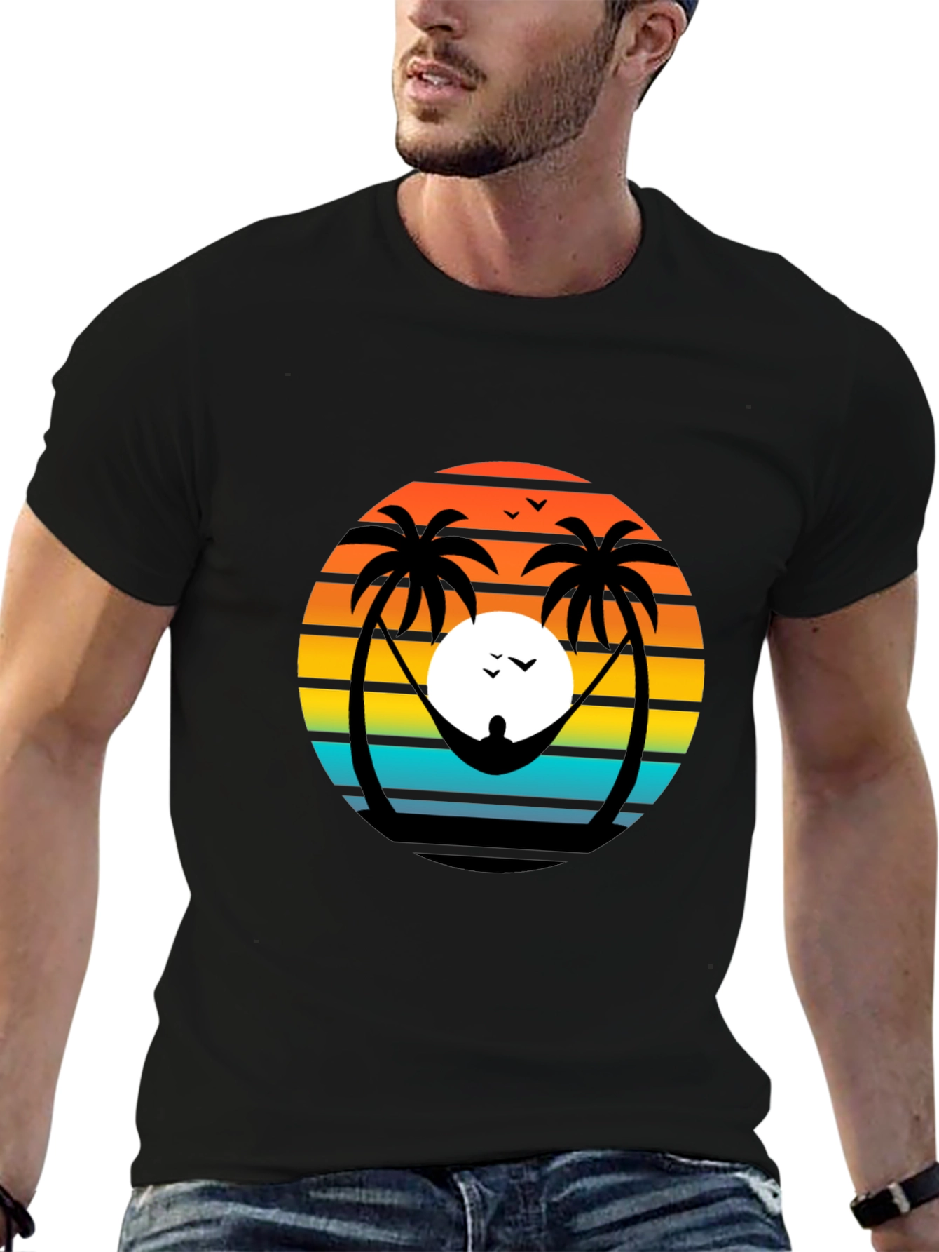 Sunset Hammock T-Shirt - Island Vibes
