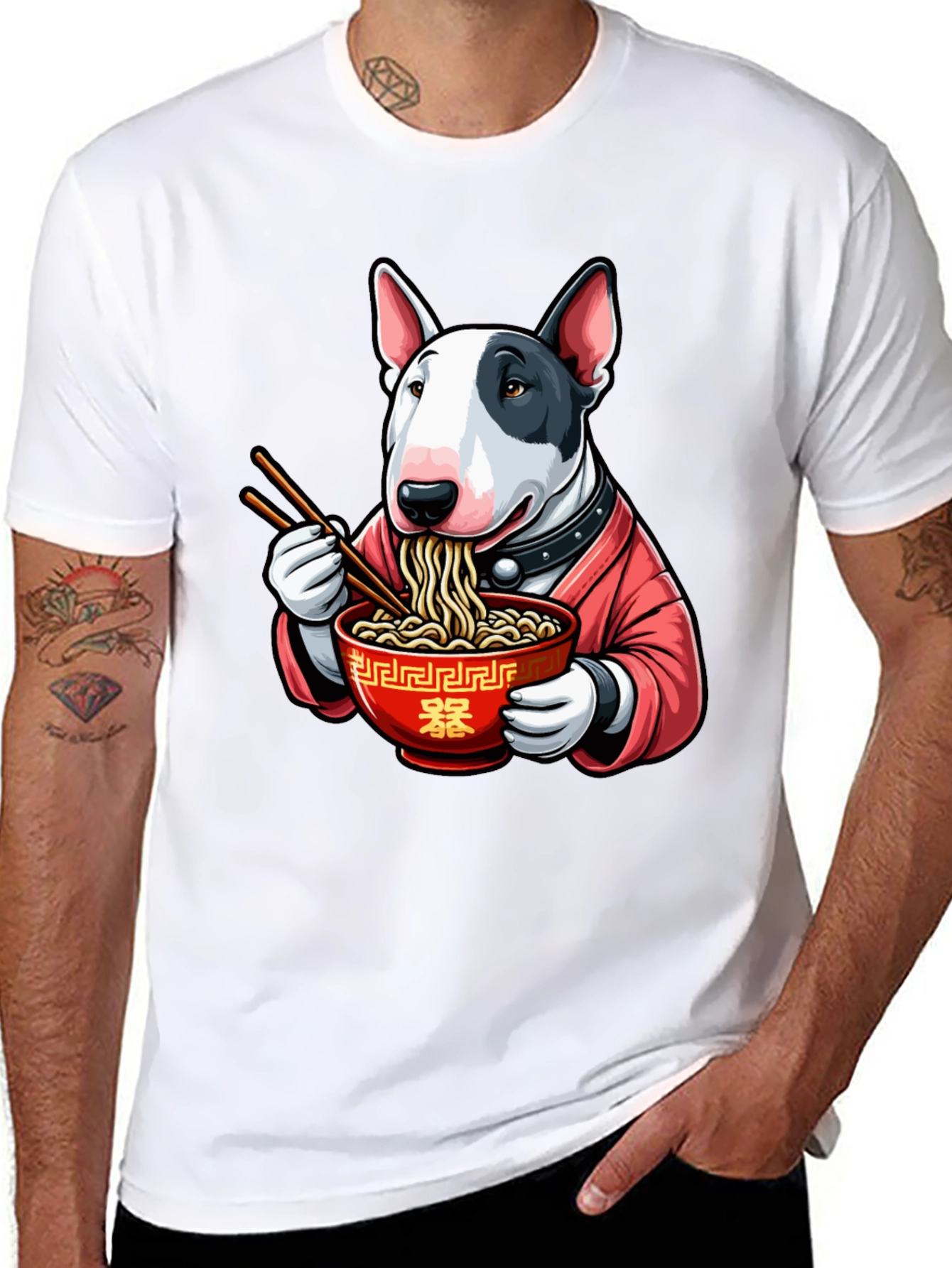 Ramen Bull Terrier Graphic Tee